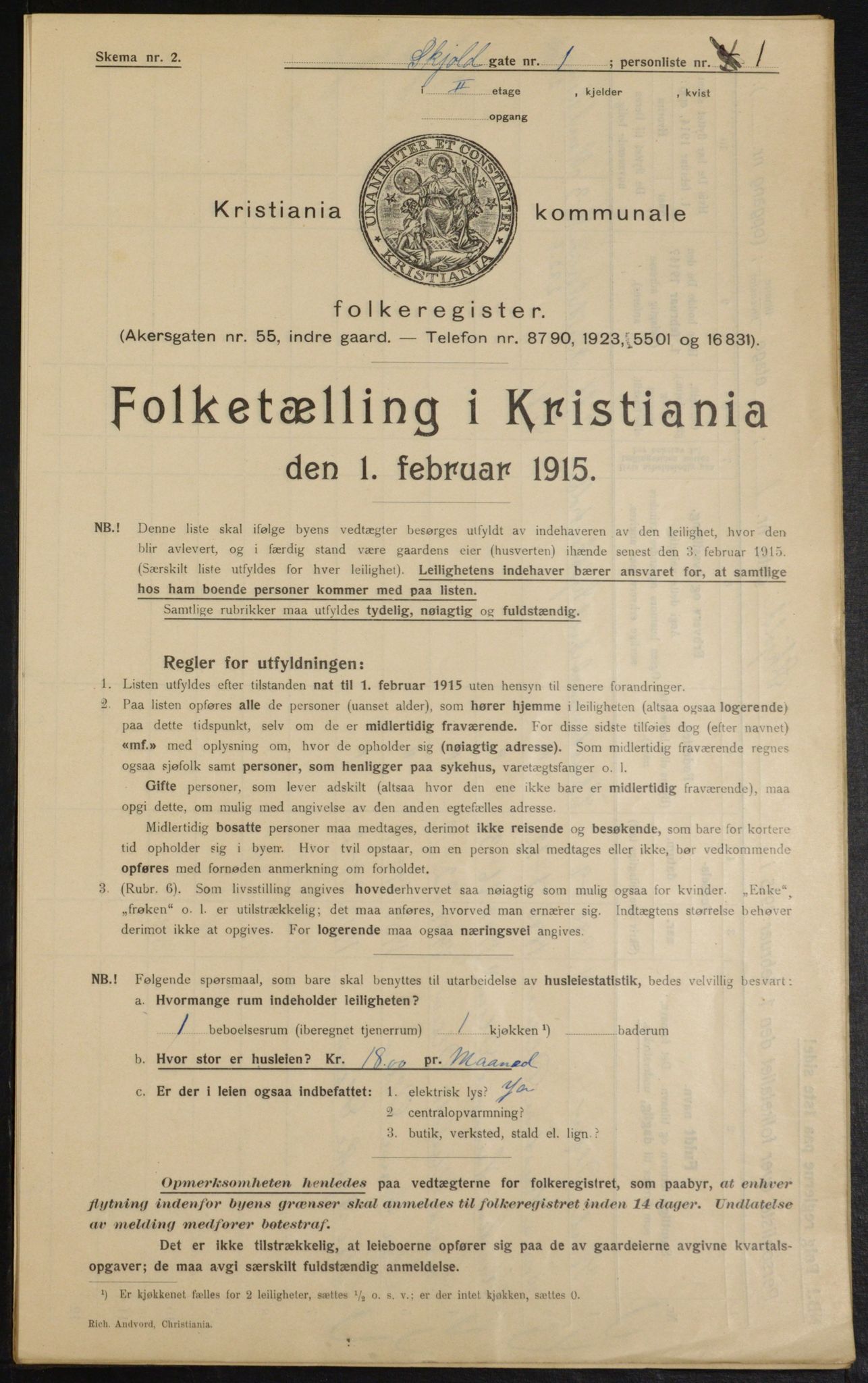 OBA, Municipal Census 1915 for Kristiania, 1915, p. 96038