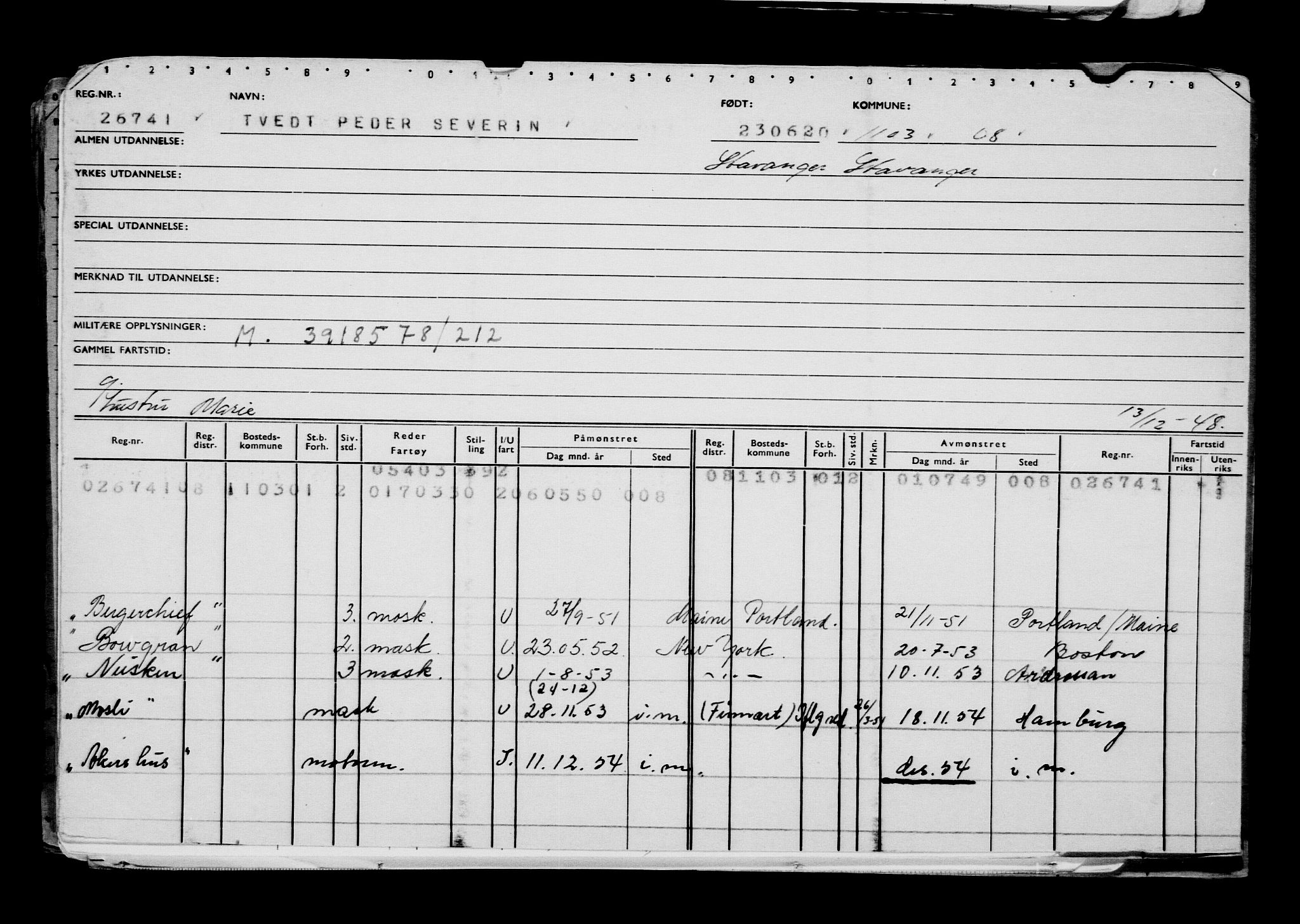 Direktoratet for sjømenn, AV/RA-S-3545/G/Gb/L0182: Hovedkort, 1920, p. 429