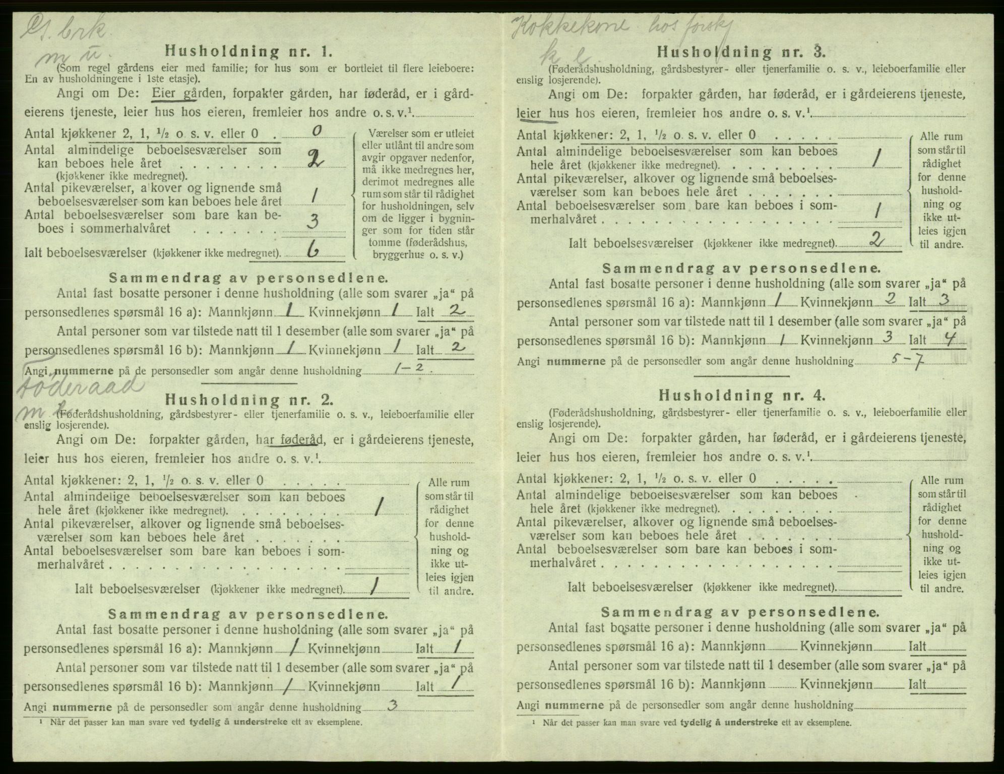 SAB, 1920 census for Granvin, 1920, p. 152