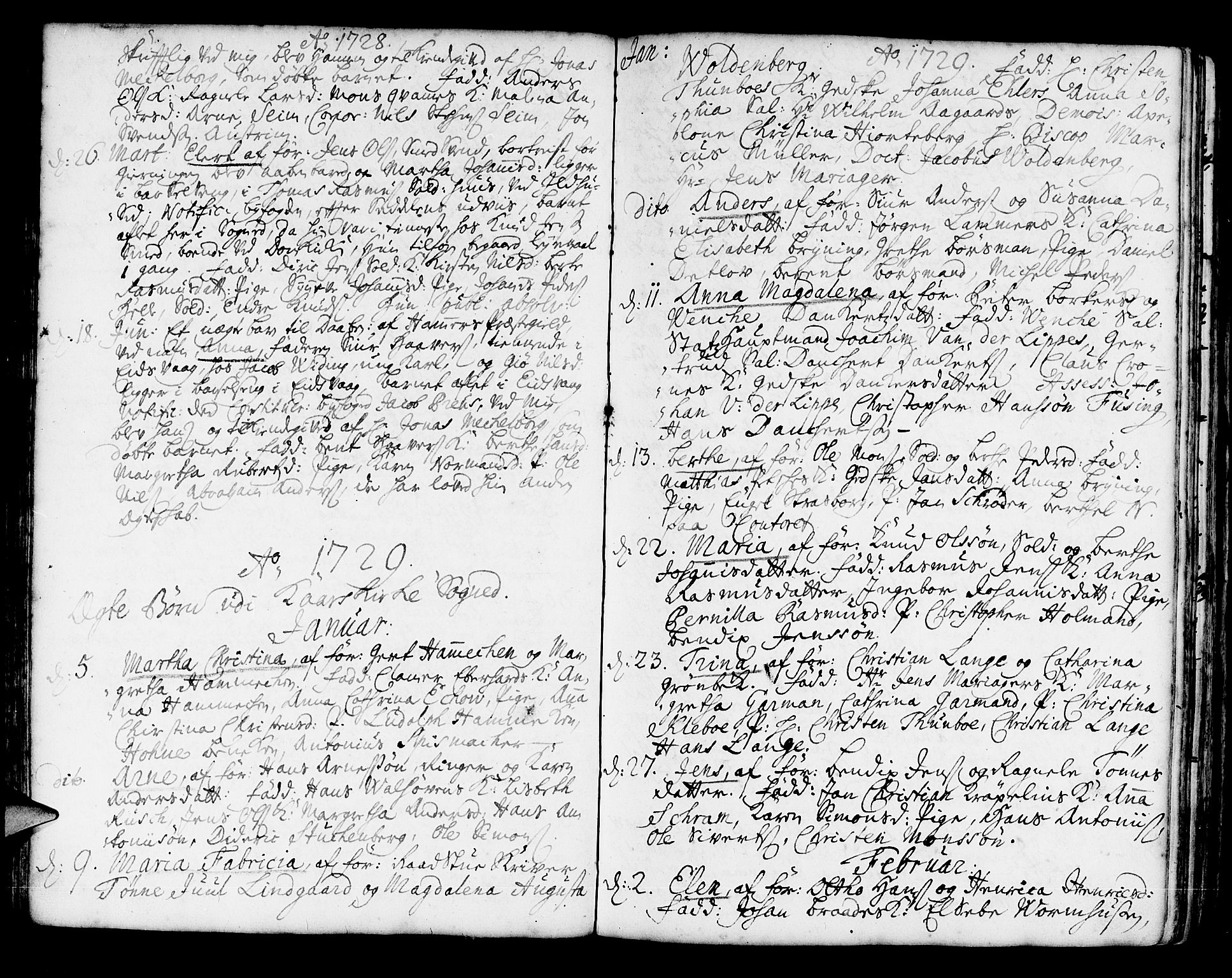 Korskirken sokneprestembete, SAB/A-76101/H/Haa/L0004: Parish register (official) no. A 4, 1720-1750, p. 86