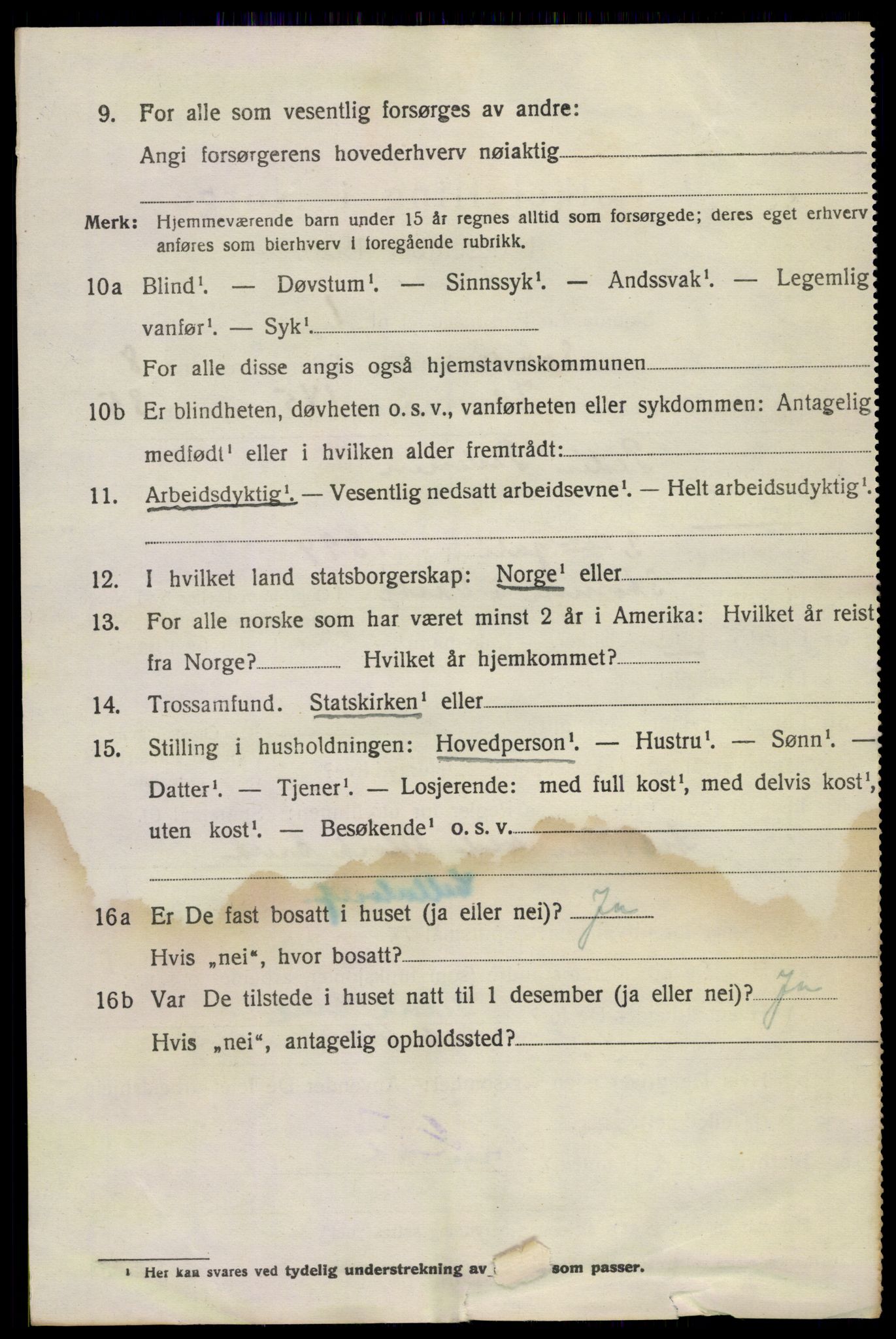 SAKO, 1920 census for Sande, 1920, p. 9801