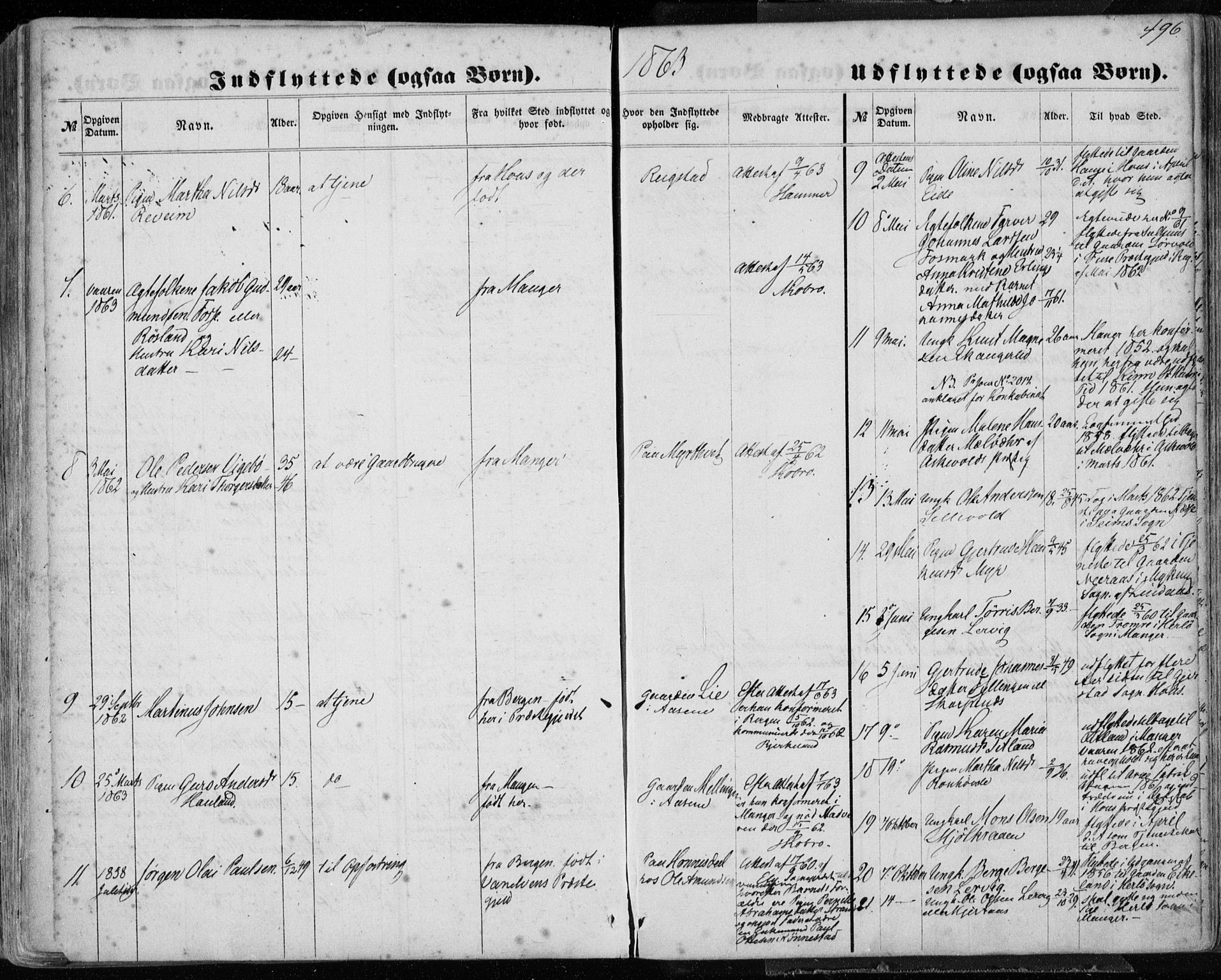 Hamre sokneprestembete, SAB/A-75501/H/Ha/Haa/Haaa/L0014: Parish register (official) no. A 14, 1858-1872, p. 496