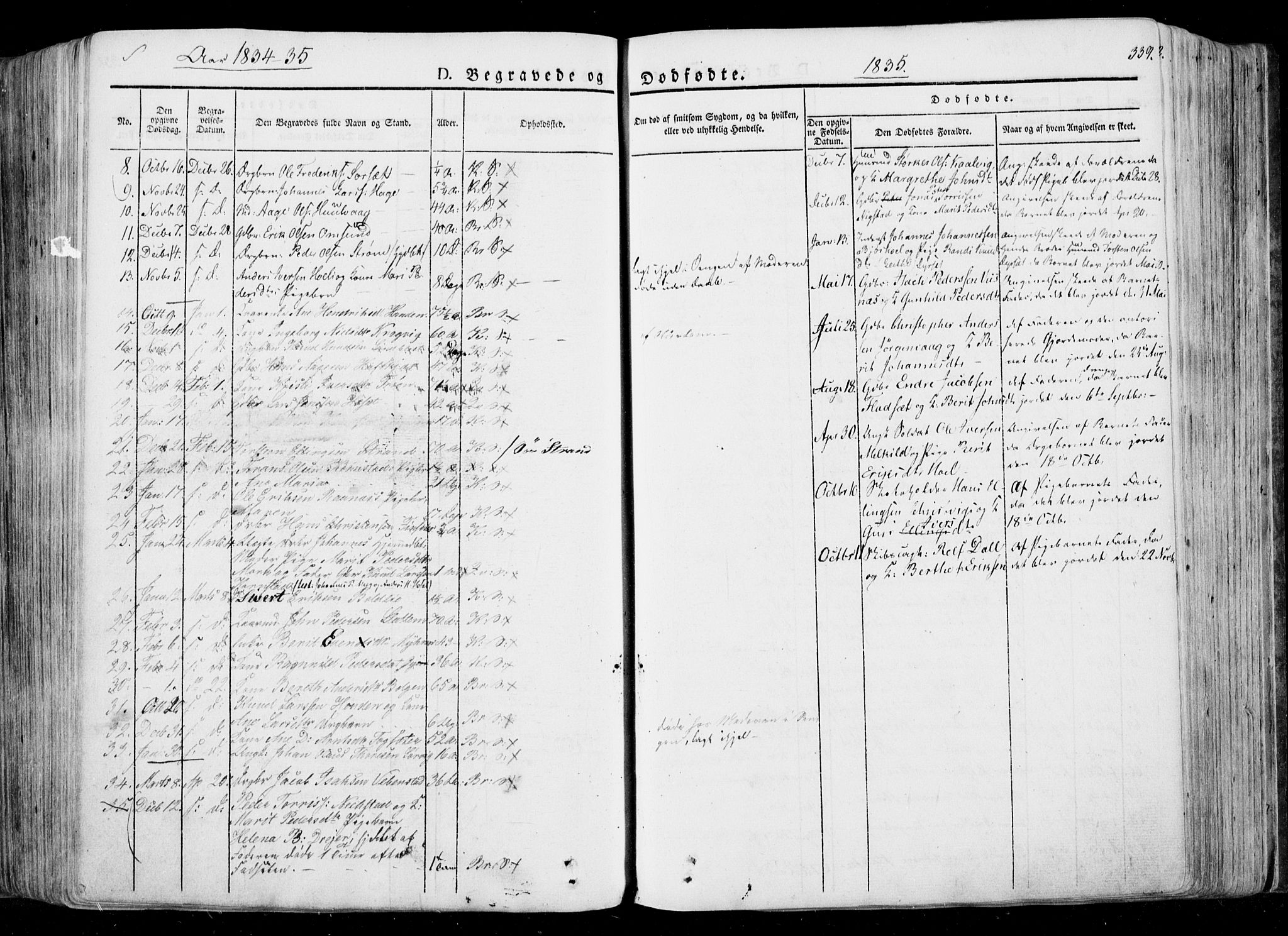 Ministerialprotokoller, klokkerbøker og fødselsregistre - Møre og Romsdal, SAT/A-1454/568/L0803: Parish register (official) no. 568A10, 1830-1853, p. 339