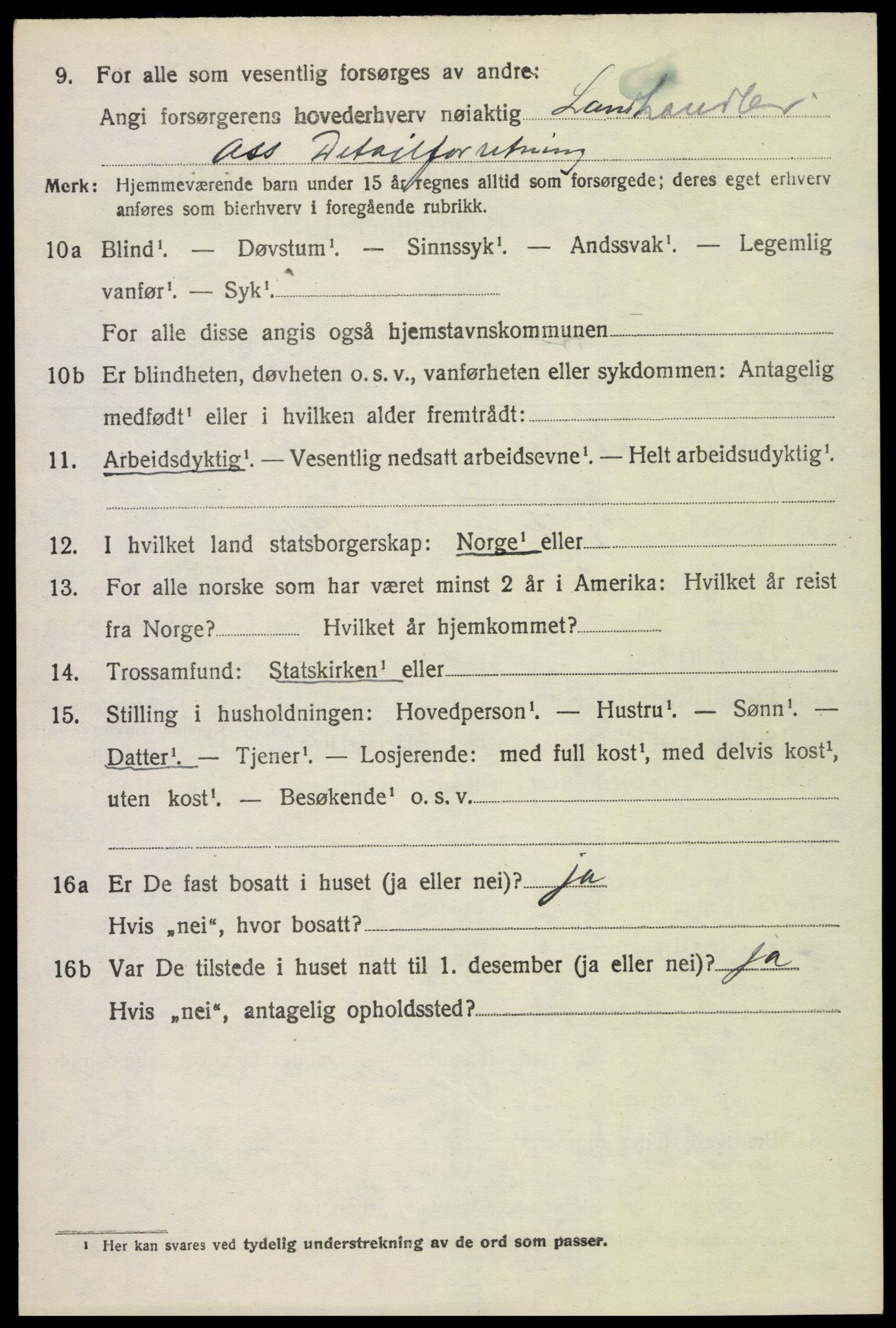 SAH, 1920 census for Nord-Fron, 1920, p. 6687