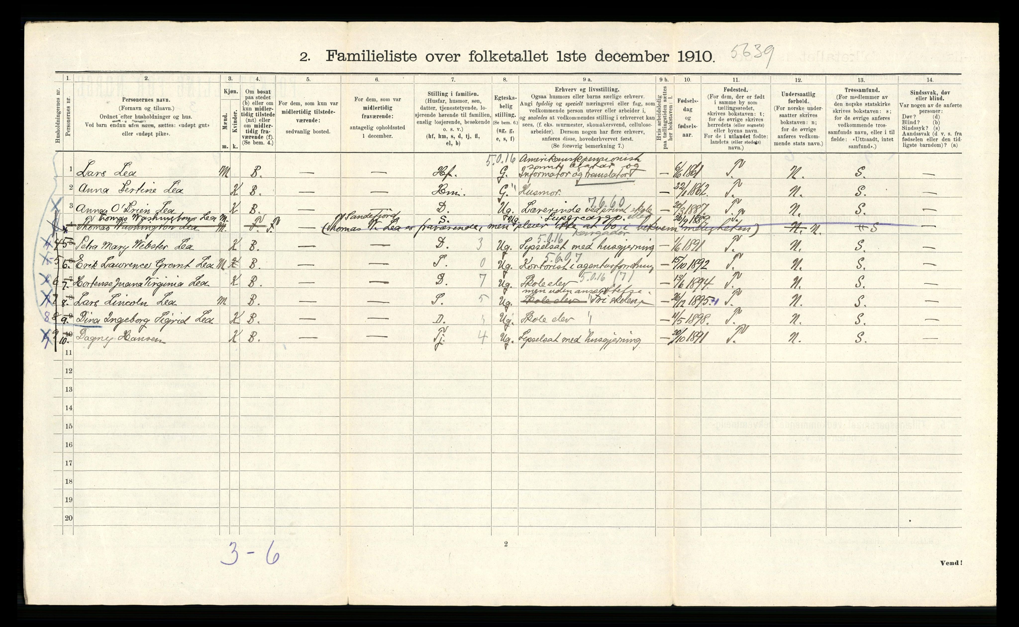 RA, 1910 census for Bergen, 1910, p. 21572