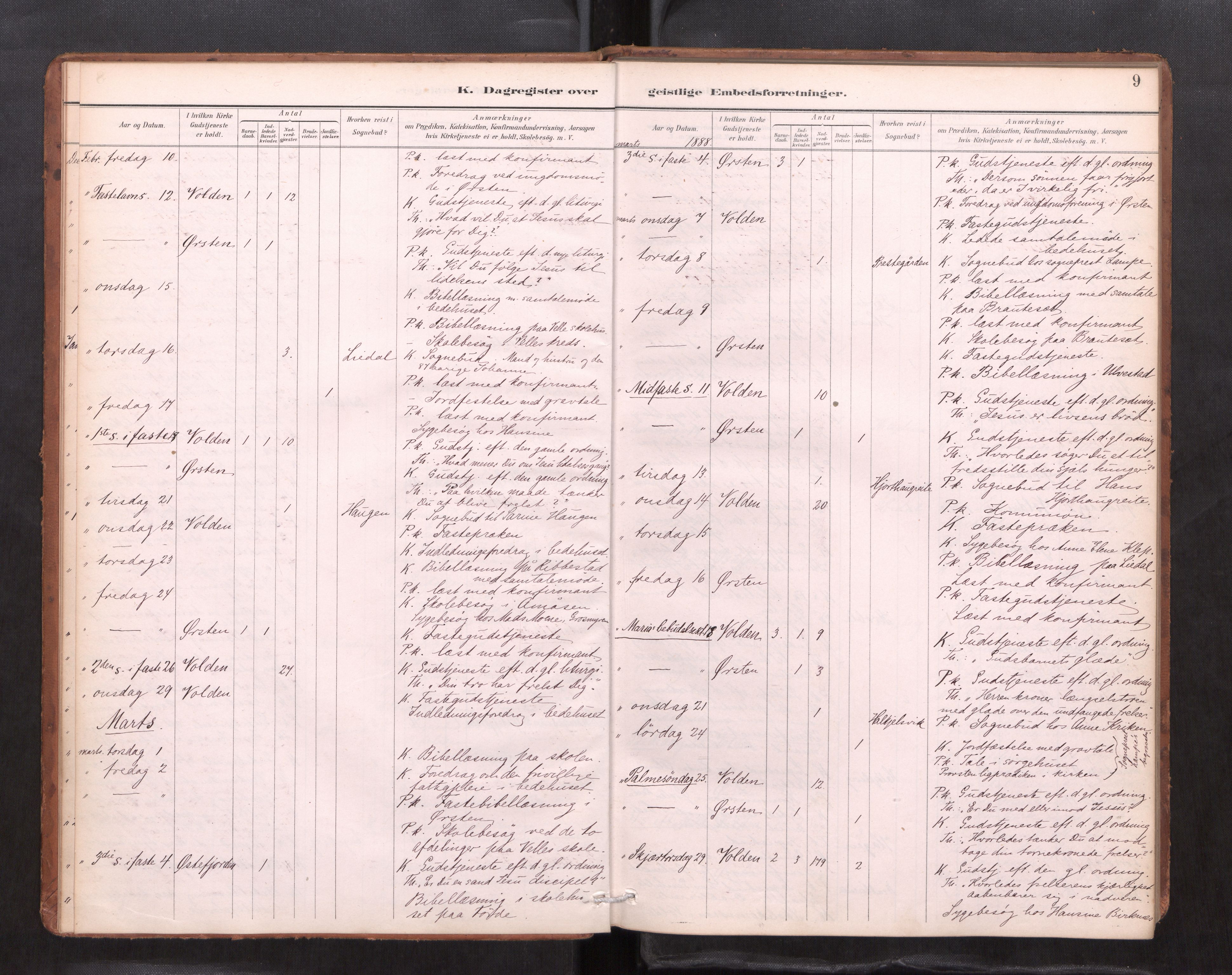 Ministerialprotokoller, klokkerbøker og fødselsregistre - Møre og Romsdal, SAT/A-1454/511/L0145: Diary records no. 511---, 1887-1901, p. 9
