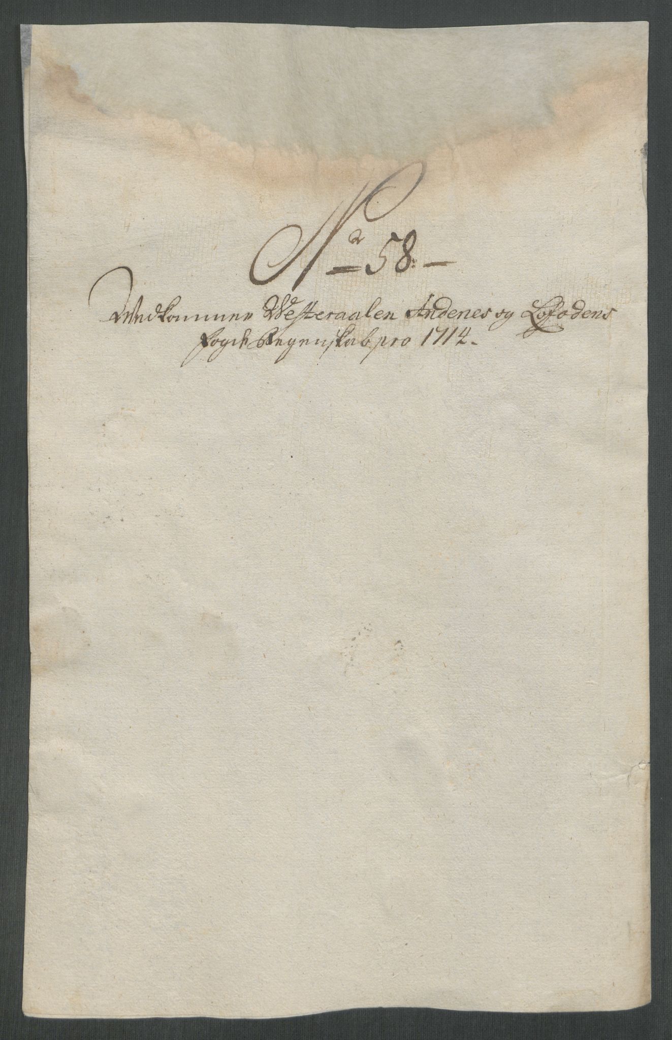 Rentekammeret inntil 1814, Reviderte regnskaper, Fogderegnskap, AV/RA-EA-4092/R67/L4680: Fogderegnskap Vesterålen, Andenes og Lofoten, 1714, p. 272