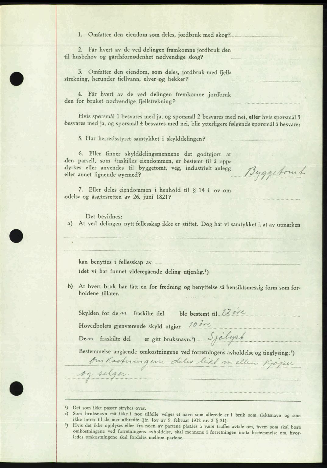 Romsdal sorenskriveri, AV/SAT-A-4149/1/2/2C: Mortgage book no. A29, 1949-1949, Diary no: : 961/1949