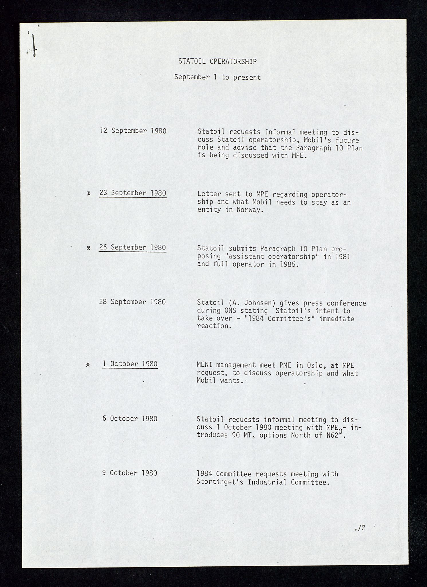 Pa 1578 - Mobil Exploration Norway Incorporated, AV/SAST-A-102024/4/D/Da/L0168: Sak og korrespondanse og styremøter, 1973-1986, p. 41