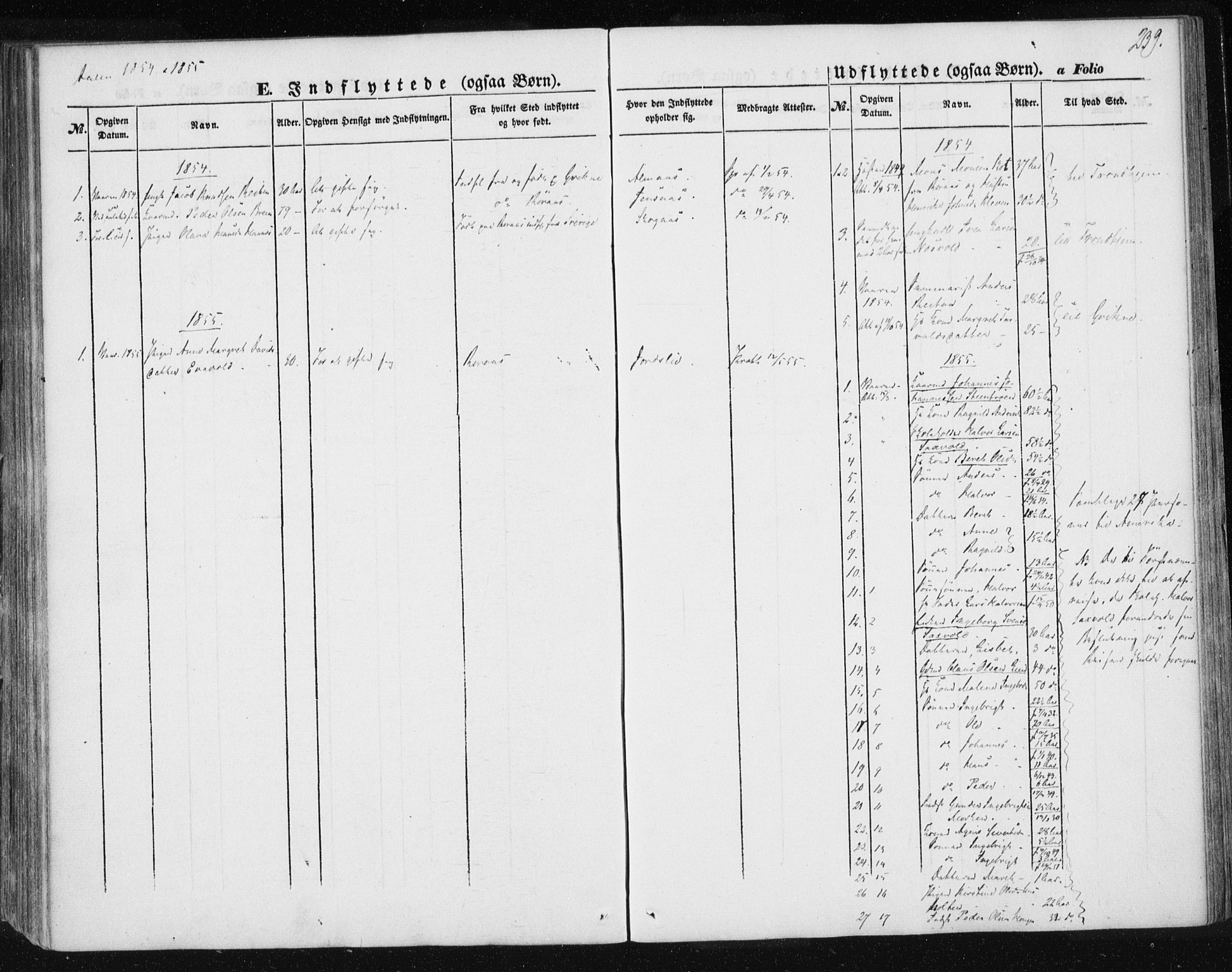 Ministerialprotokoller, klokkerbøker og fødselsregistre - Sør-Trøndelag, SAT/A-1456/685/L0965: Parish register (official) no. 685A06 /3, 1846-1859, p. 239