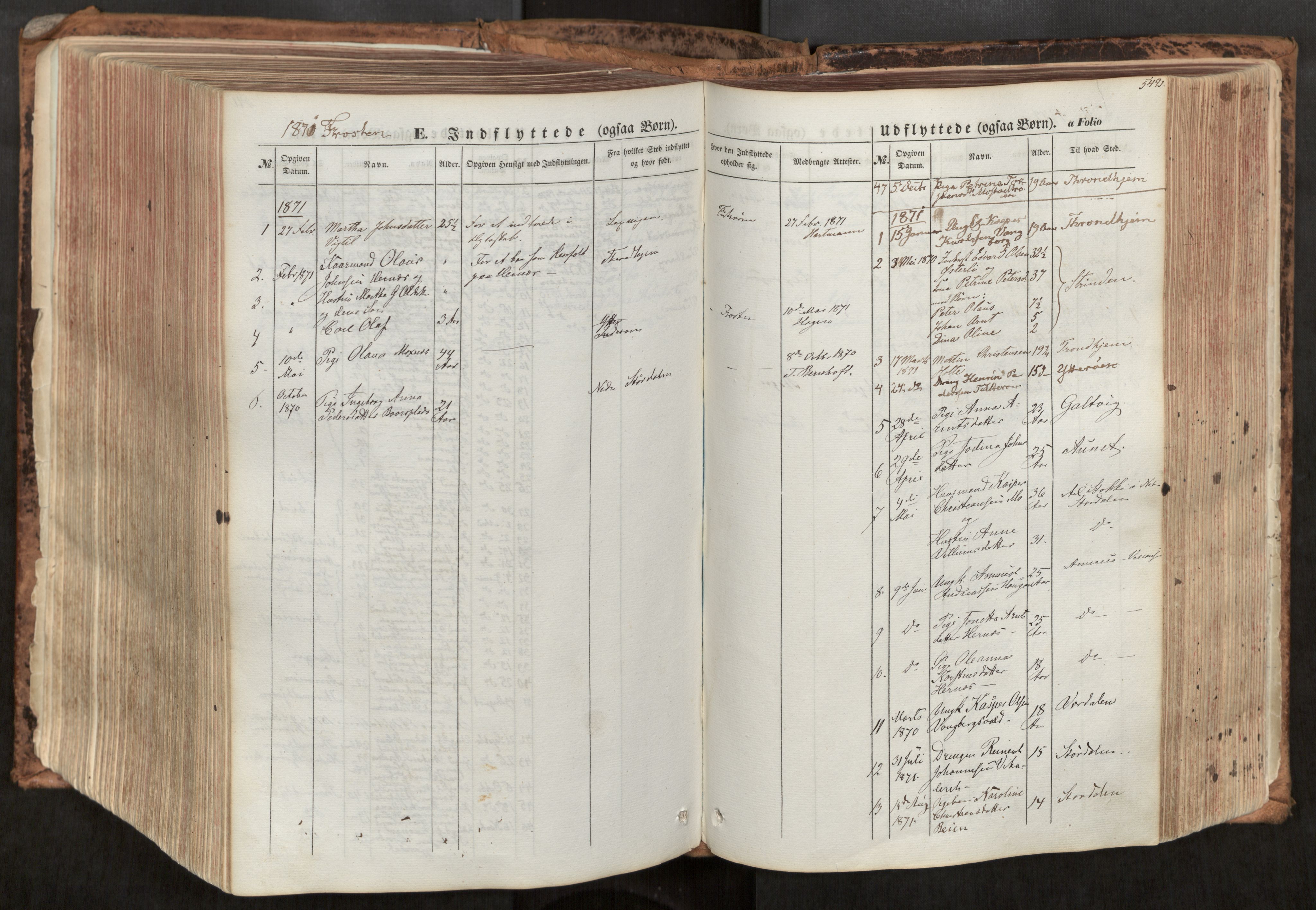 Ministerialprotokoller, klokkerbøker og fødselsregistre - Nord-Trøndelag, SAT/A-1458/713/L0116: Parish register (official) no. 713A07, 1850-1877, p. 542