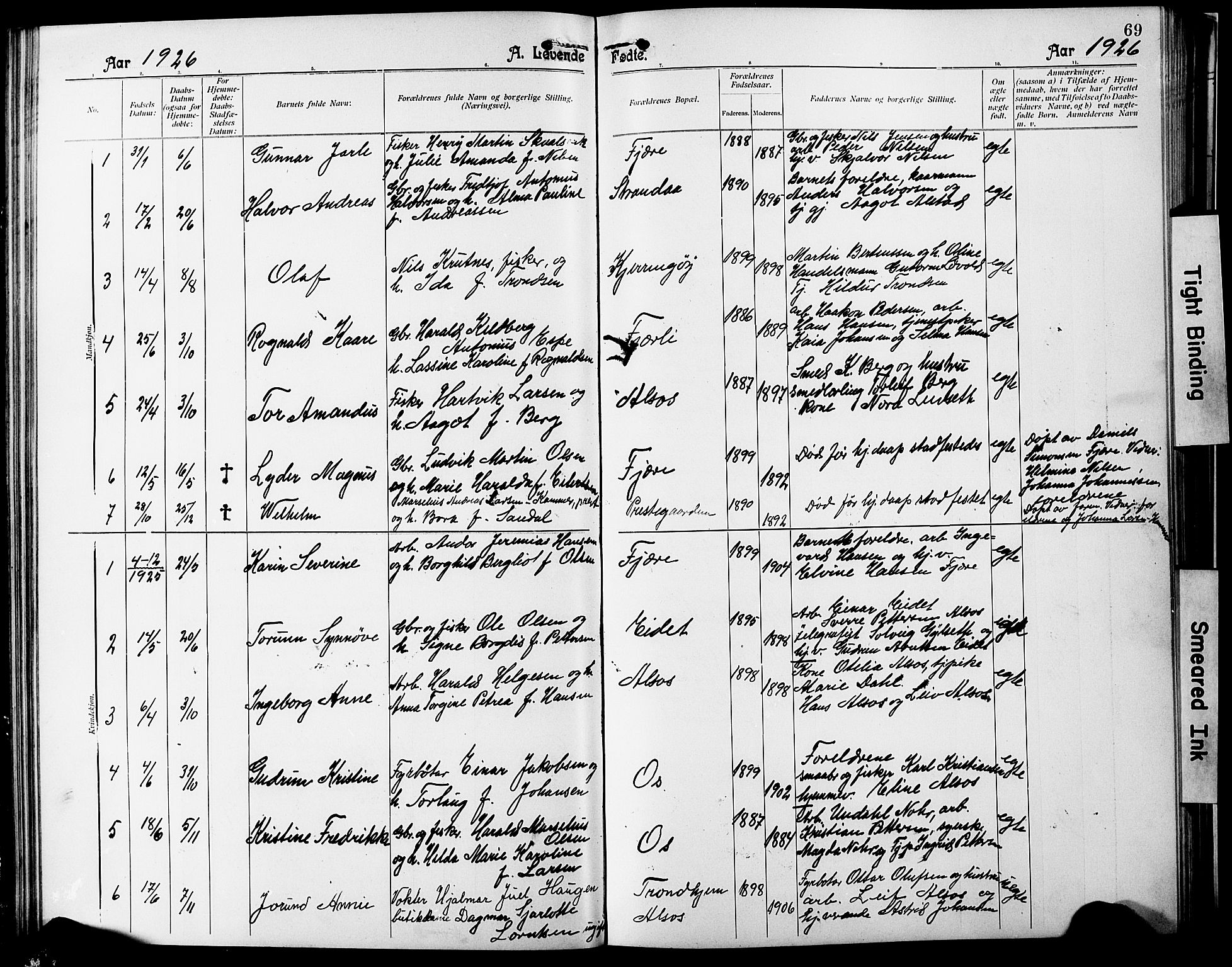 Ministerialprotokoller, klokkerbøker og fødselsregistre - Nordland, AV/SAT-A-1459/803/L0077: Parish register (copy) no. 803C04, 1897-1930, p. 69