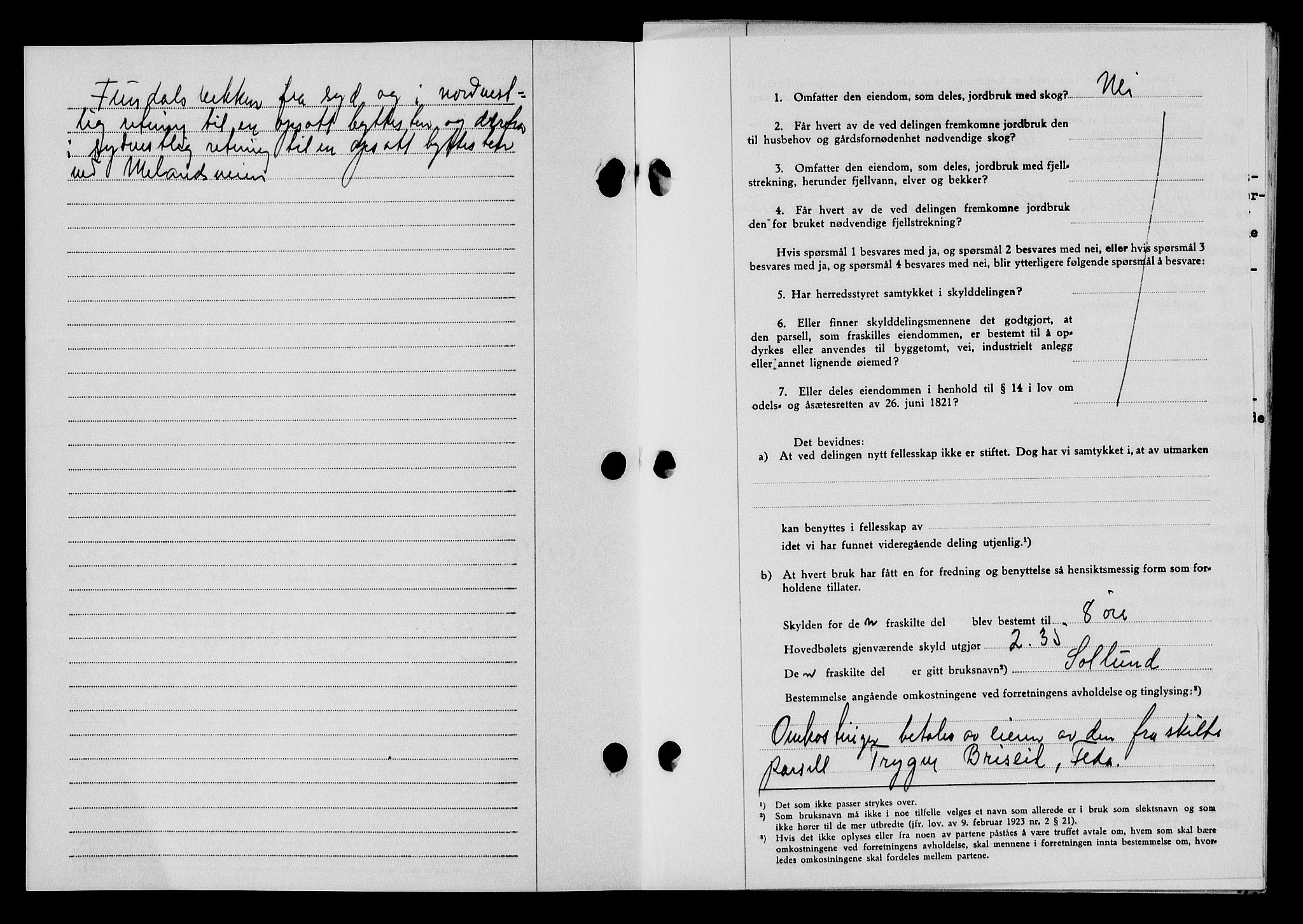 Flekkefjord sorenskriveri, SAK/1221-0001/G/Gb/Gba/L0060: Mortgage book no. A-8, 1945-1946, Diary no: : 293/1946