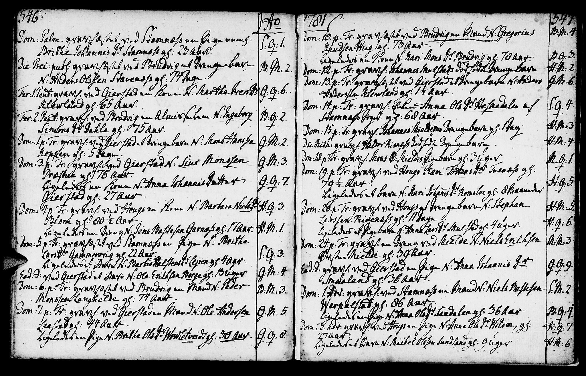 Haus sokneprestembete, SAB/A-75601/H/Haa: Parish register (official) no. A 9, 1767-1781, p. 546-547
