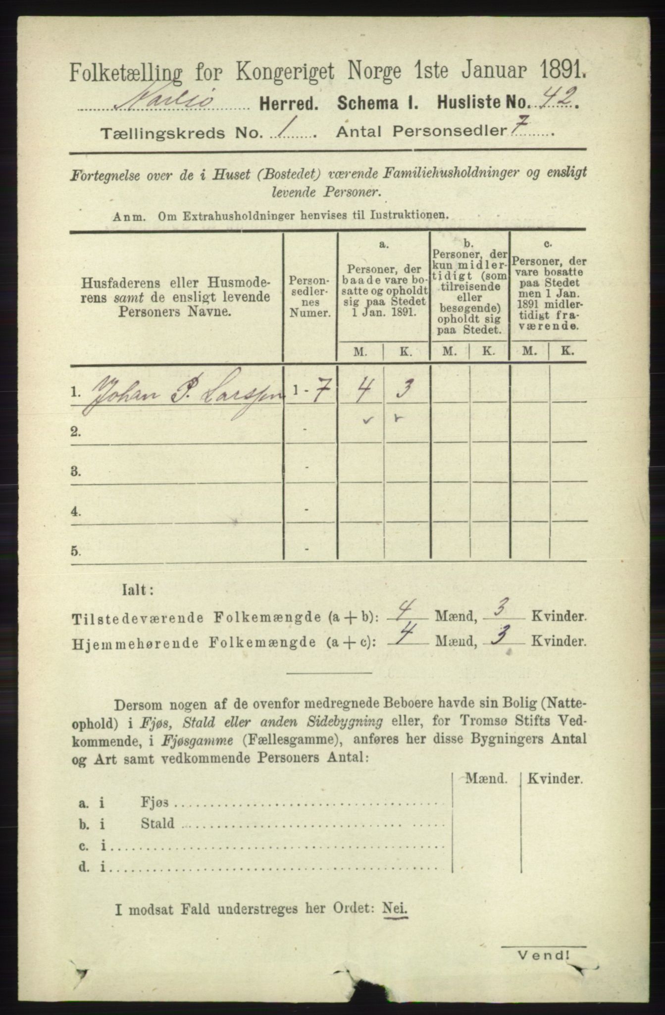 RA, 1891 census for 1936 Karlsøy, 1891, p. 57