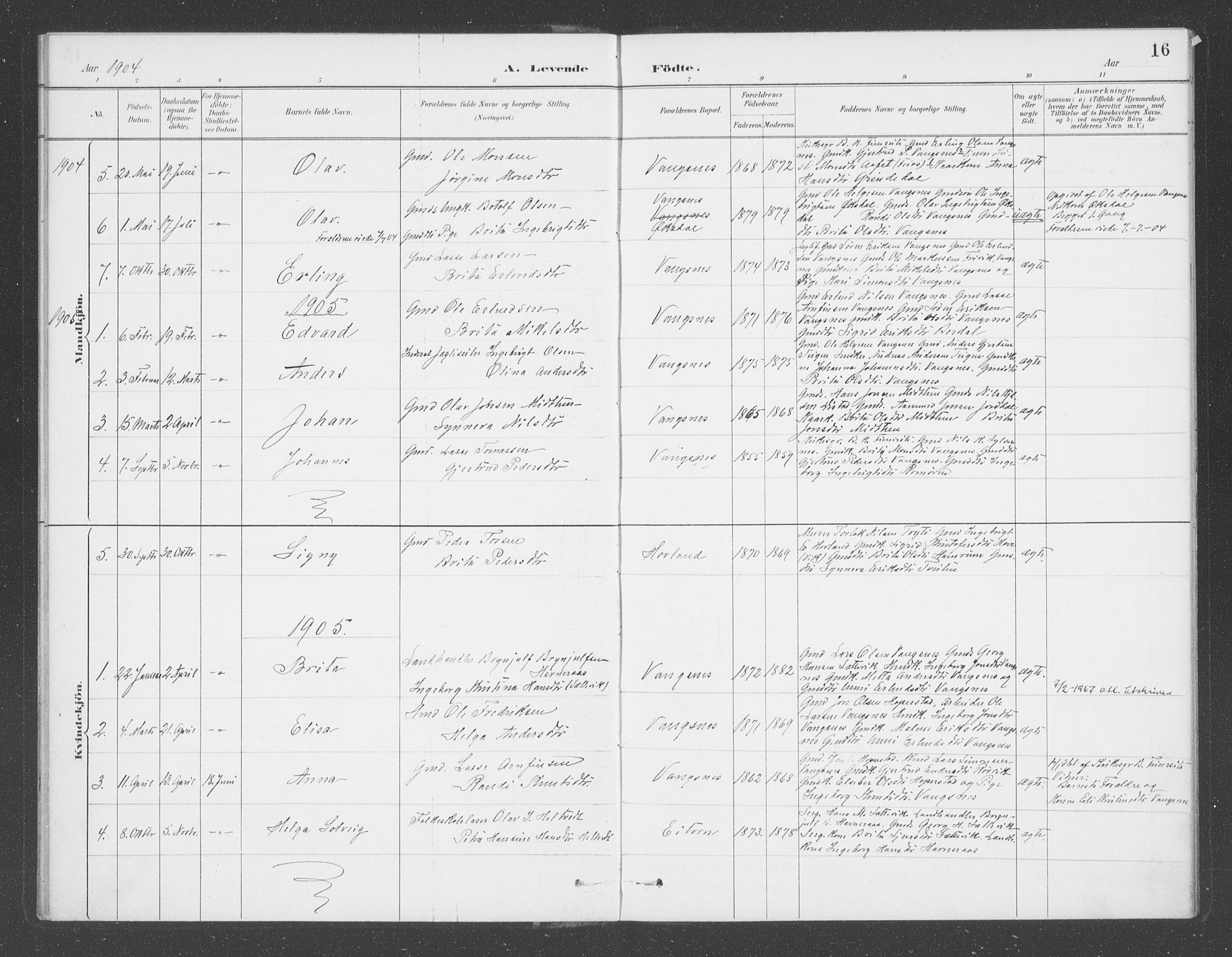 Balestrand sokneprestembete, AV/SAB-A-79601/H/Haa/Haae/L0001: Parish register (official) no. E  1, 1889-1909, p. 16