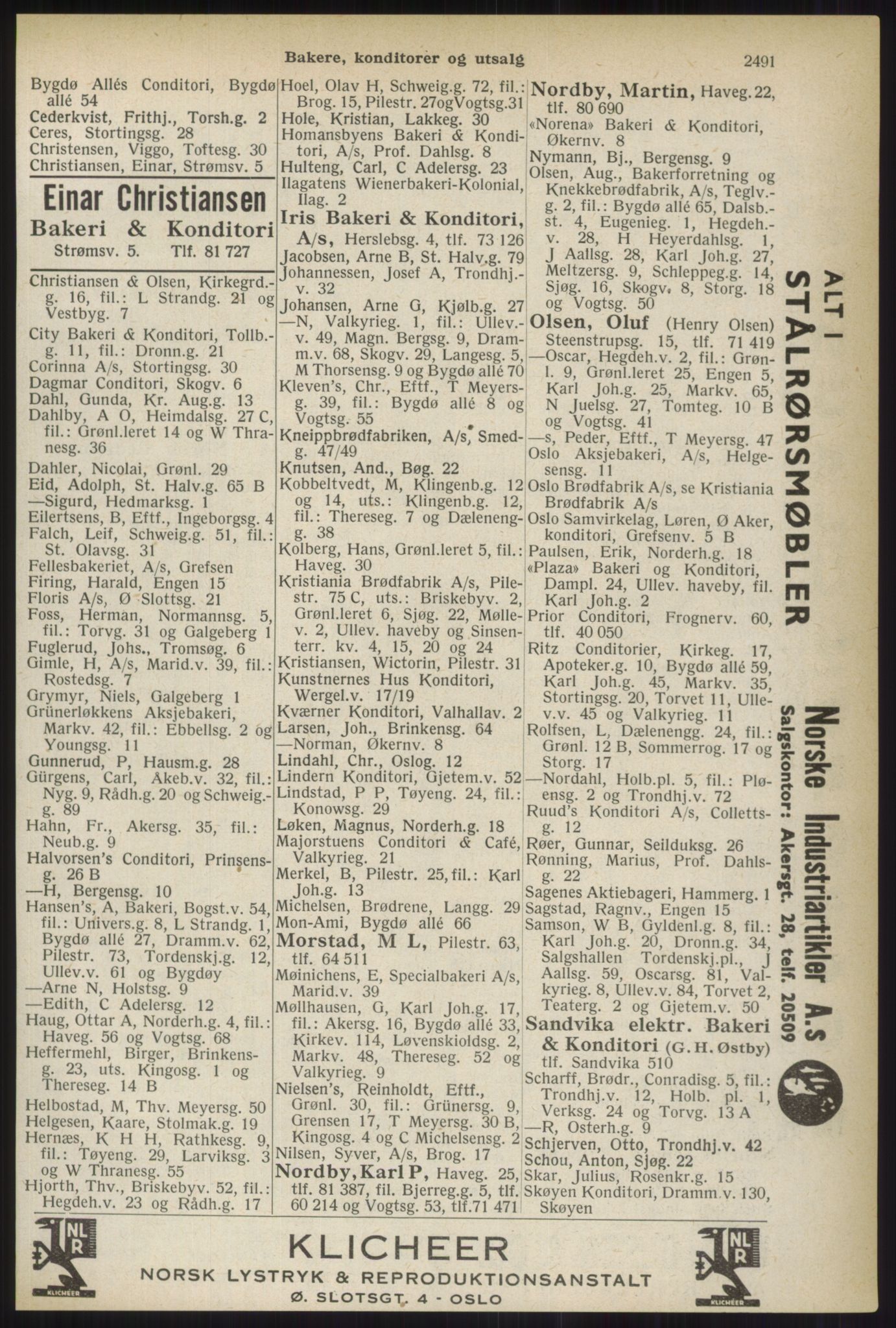 Kristiania/Oslo adressebok, PUBL/-, 1937, p. 2491