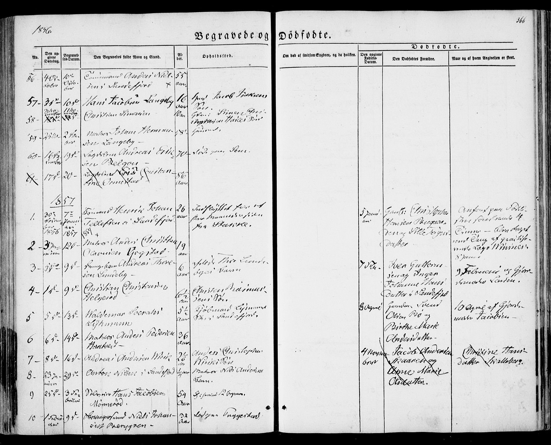 Sandar kirkebøker, SAKO/A-243/F/Fa/L0007: Parish register (official) no. 7, 1855-1861, p. 366