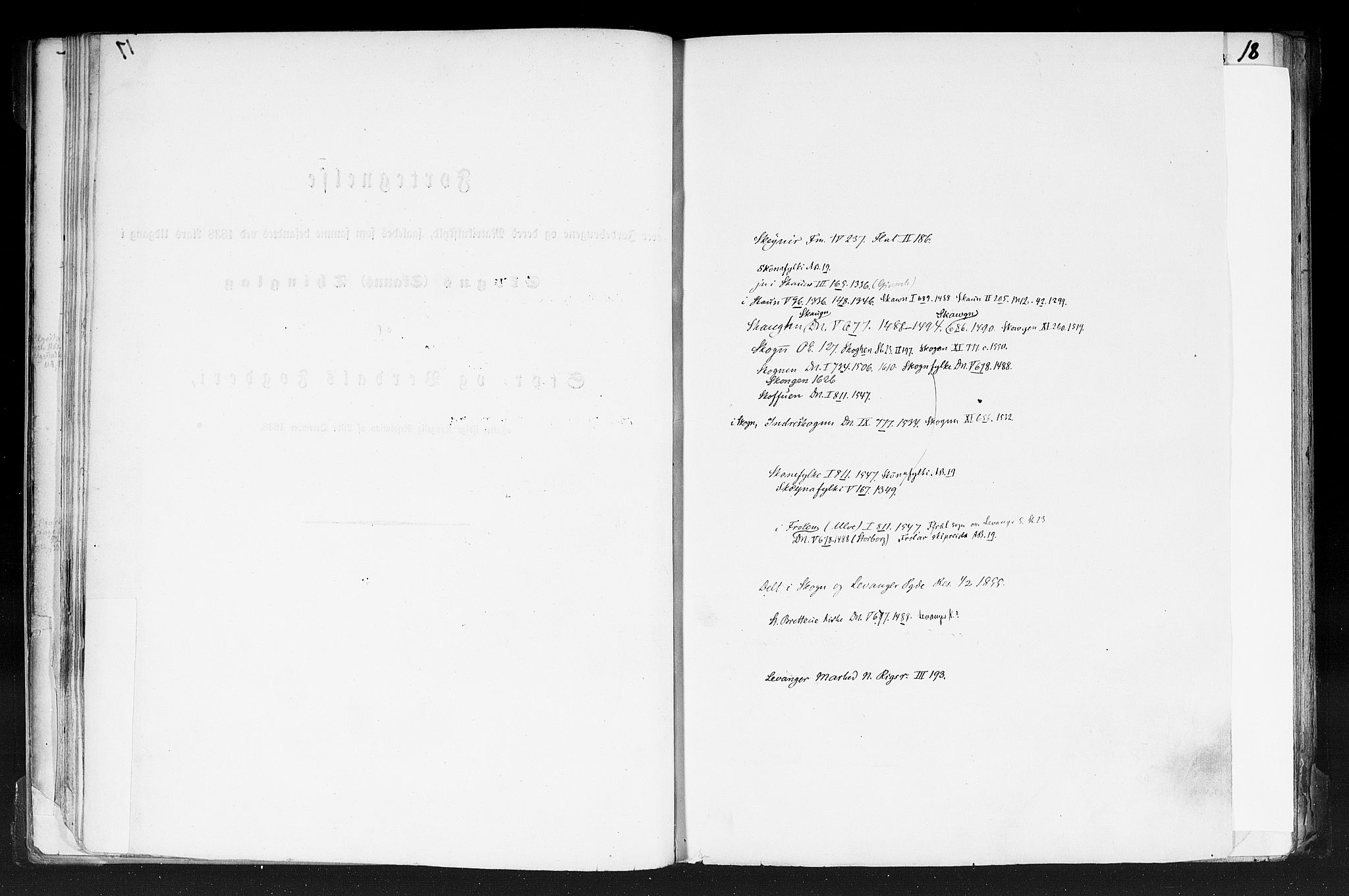 Rygh, RA/PA-0034/F/Fb/L0015/0001: Matrikkelen for 1838 / Matrikkelen for 1838 - Nordre Trondhjems amt (Nord-Trøndelag fylke), 1838, p. 17b