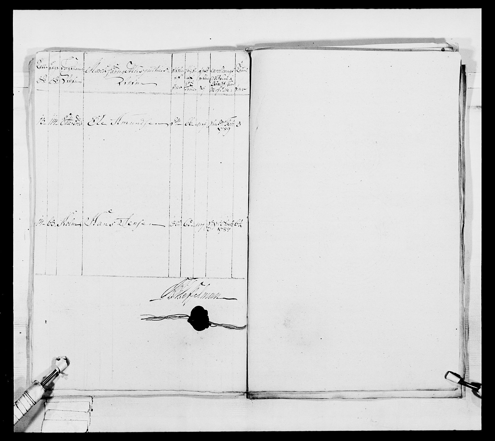 Generalitets- og kommissariatskollegiet, Det kongelige norske kommissariatskollegium, AV/RA-EA-5420/E/Eh/L0039: 1. Akershusiske nasjonale infanteriregiment, 1789, p. 603