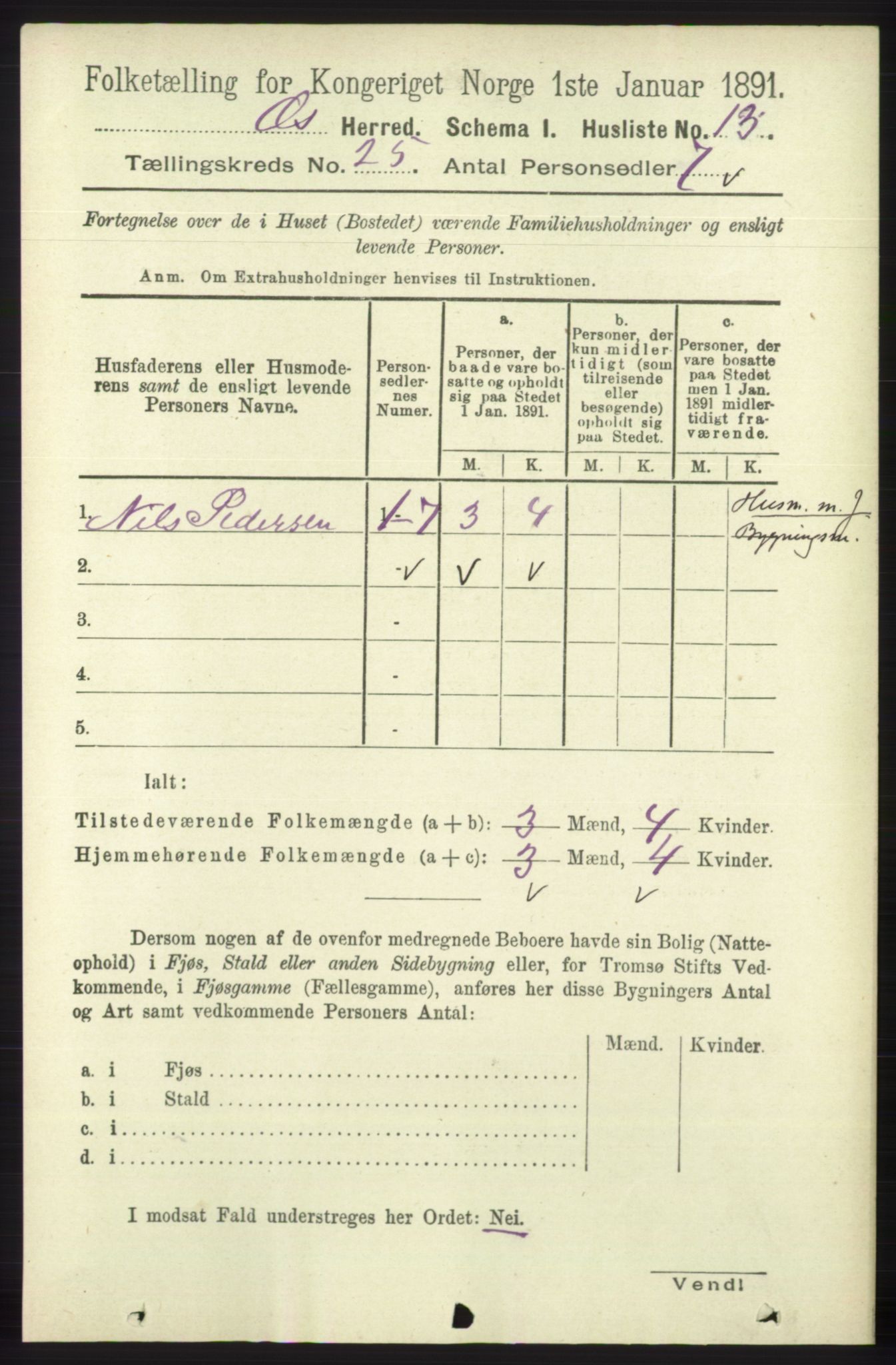 RA, 1891 census for 1243 Os, 1891, p. 5344