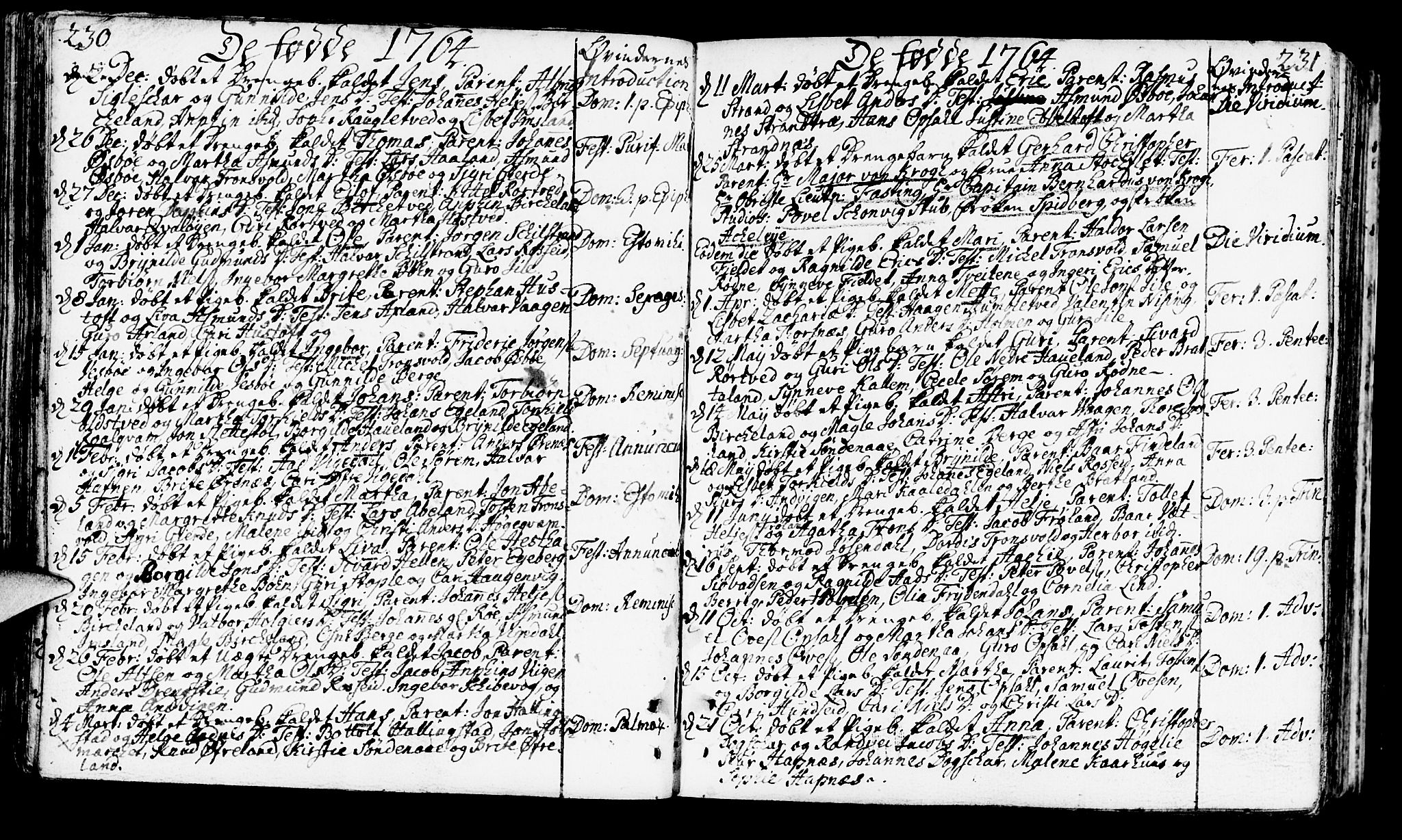 Vikedal sokneprestkontor, AV/SAST-A-101840/01/IV: Parish register (official) no. A 1, 1737-1778, p. 230-231