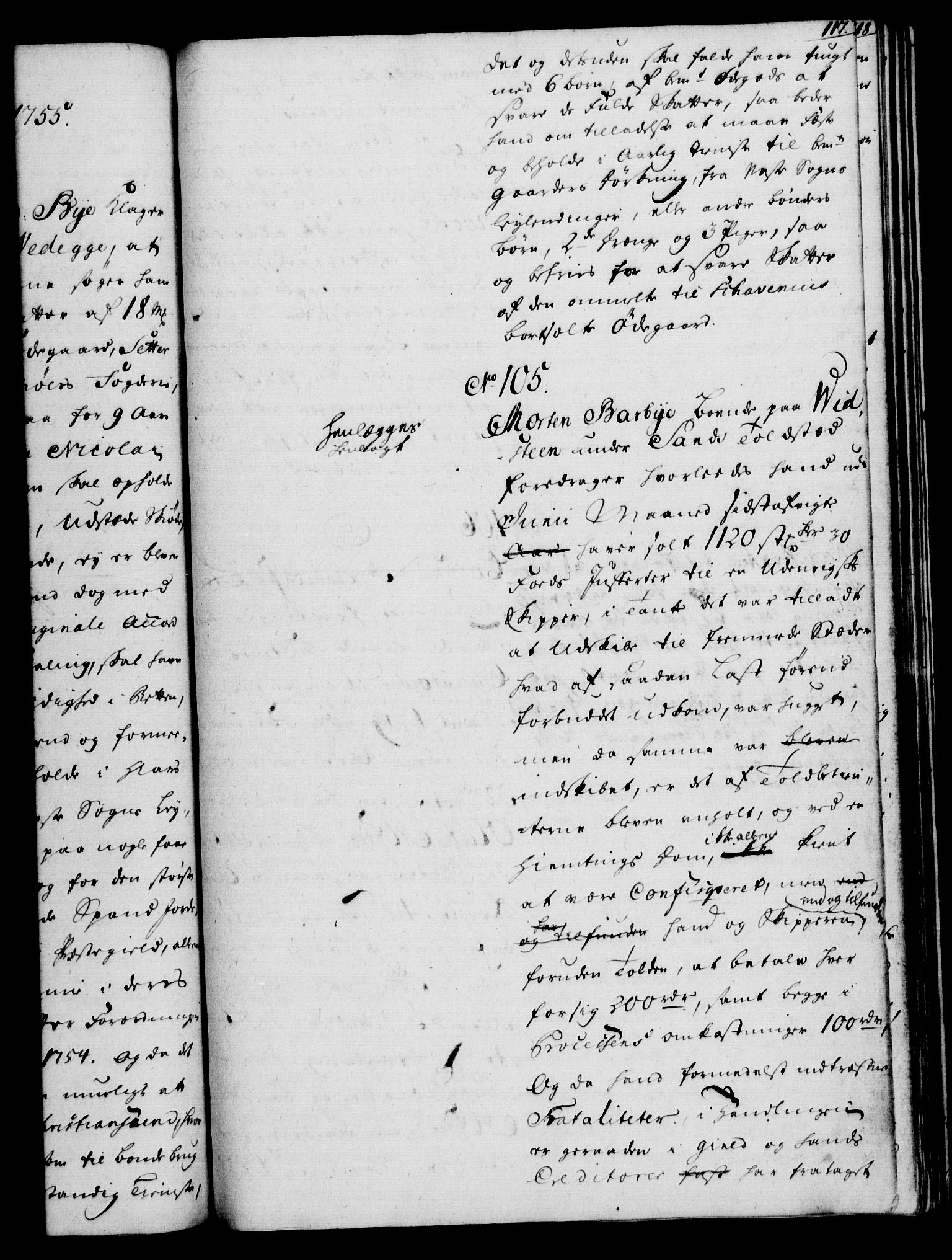 Rentekammeret, Kammerkanselliet, RA/EA-3111/G/Gh/Gha/L0033: Norsk ekstraktmemorialprotokoll (merket RK 53.78), 1755-1756, p. 117