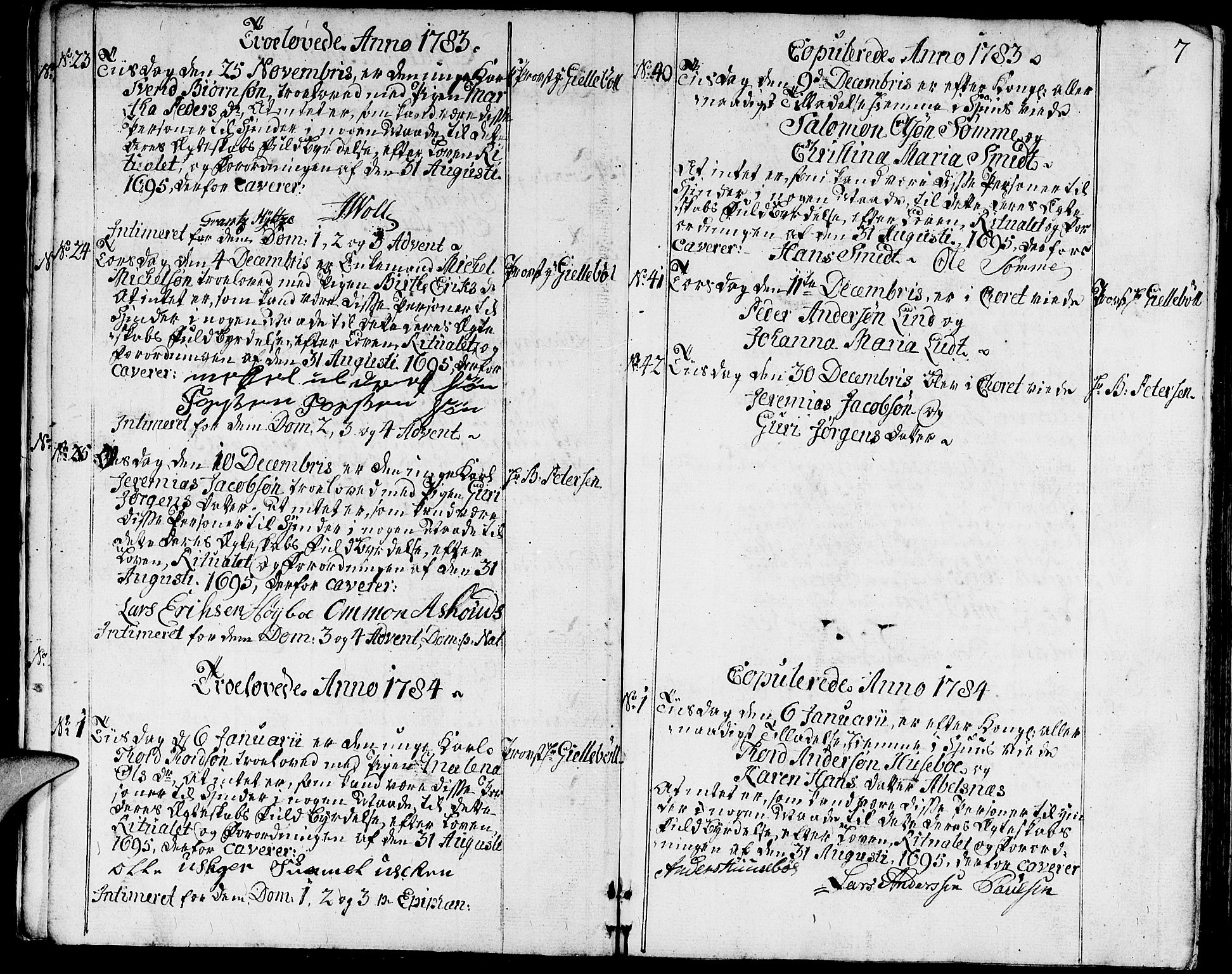 Domkirken sokneprestkontor, SAST/A-101812/001/30/30BA/L0006: Parish register (official) no. A 6, 1783-1815, p. 7