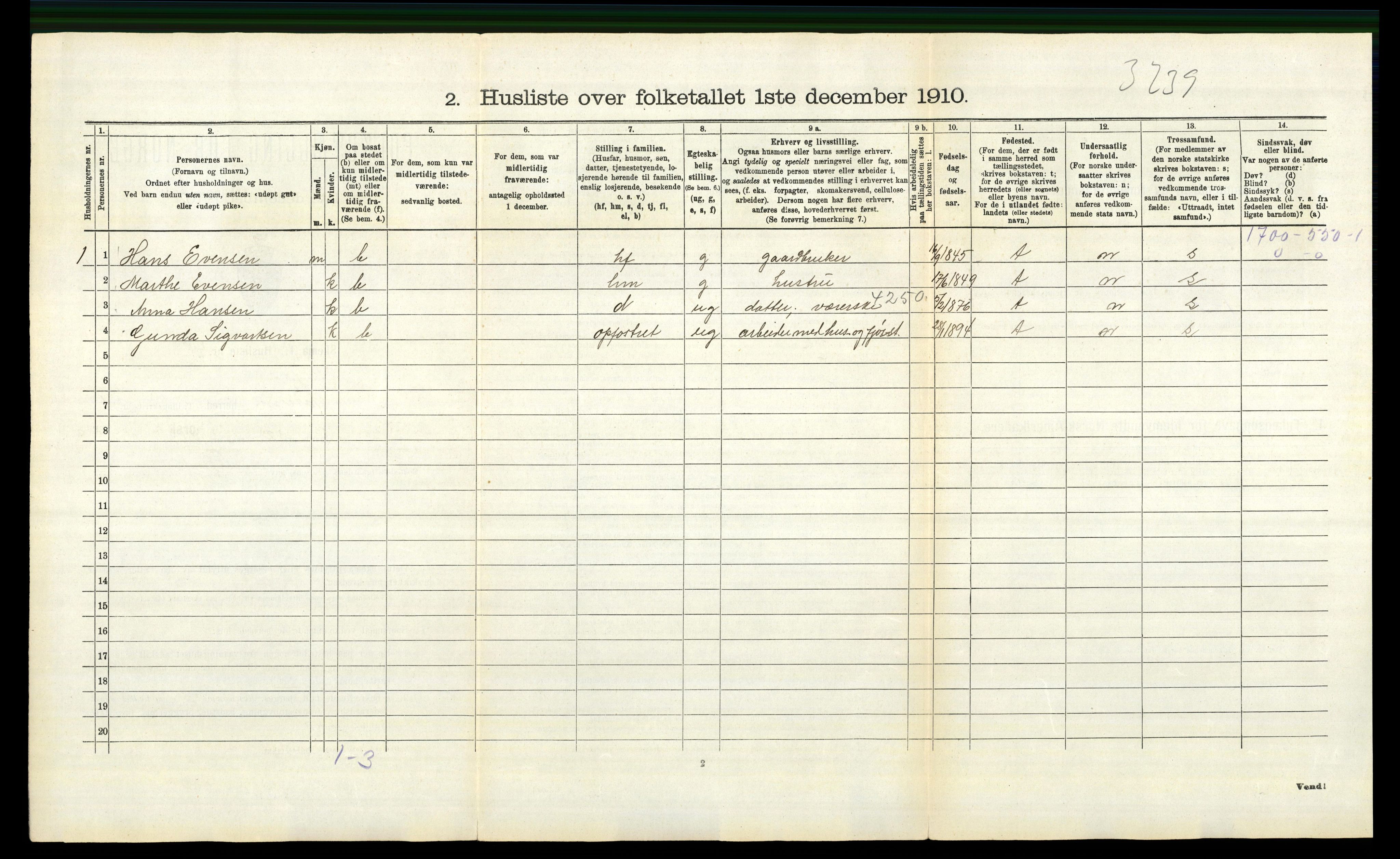 RA, 1910 census for Sørum, 1910, p. 120