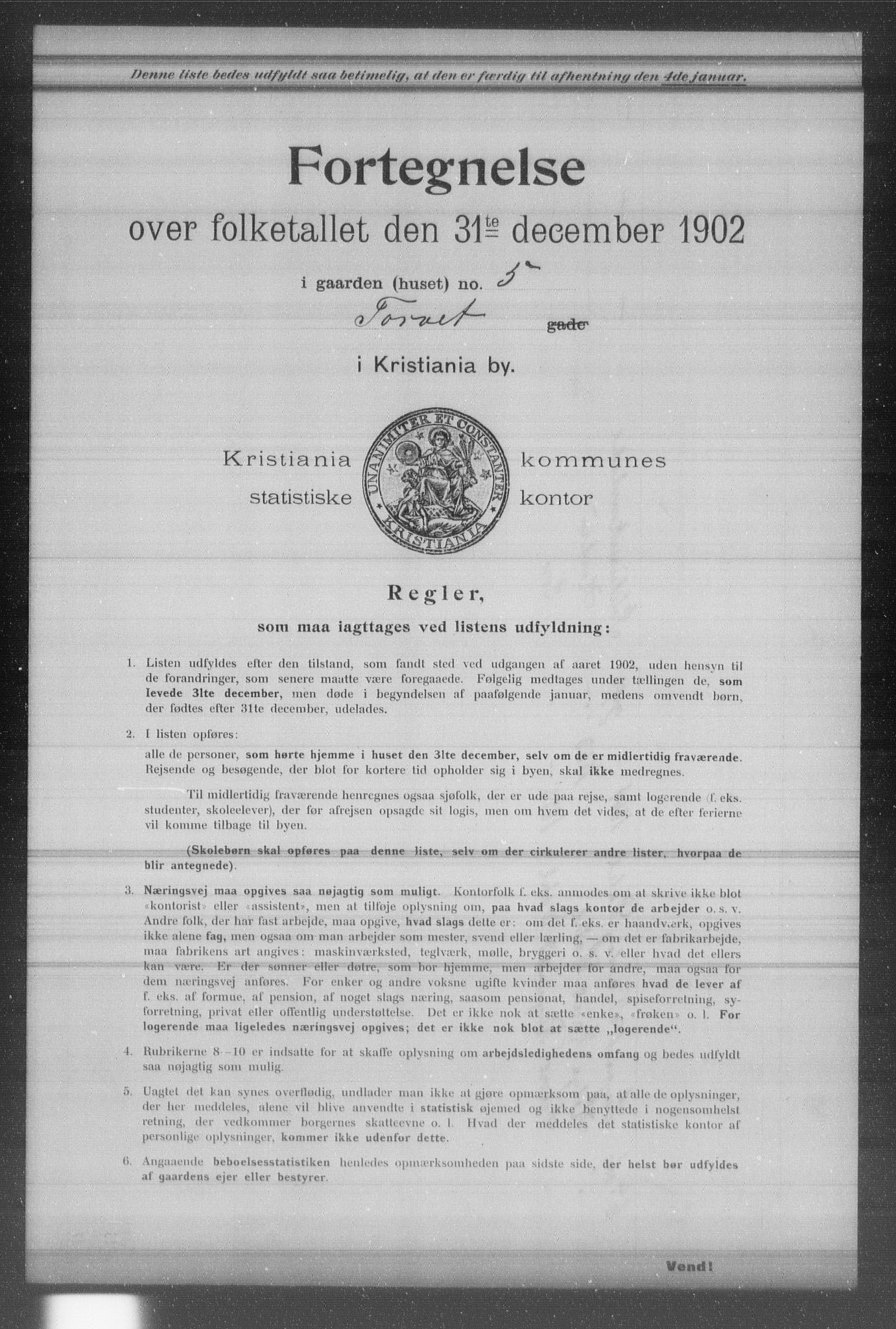 OBA, Municipal Census 1902 for Kristiania, 1902, p. 20031