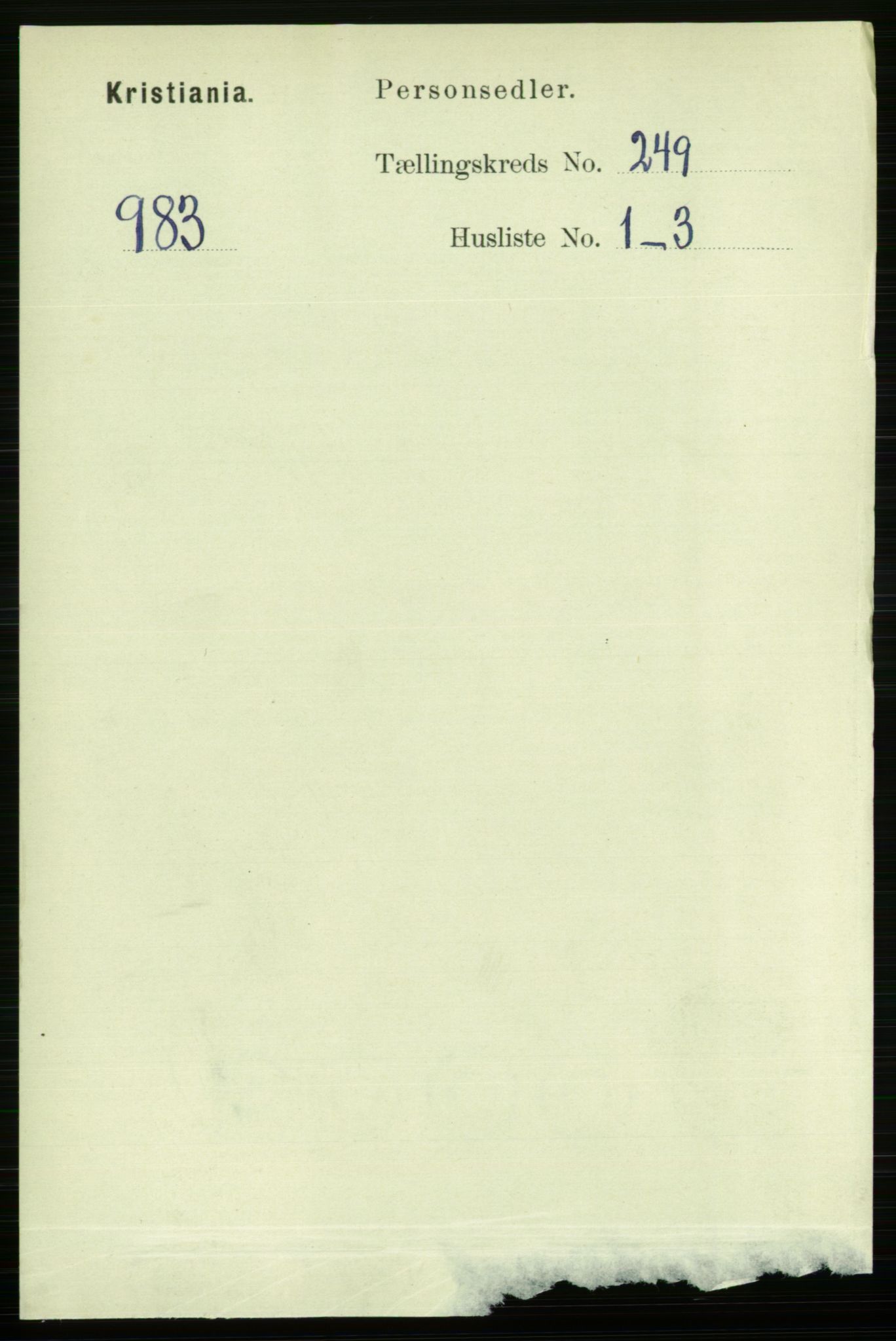 RA, 1891 census for 0301 Kristiania, 1891, p. 152313