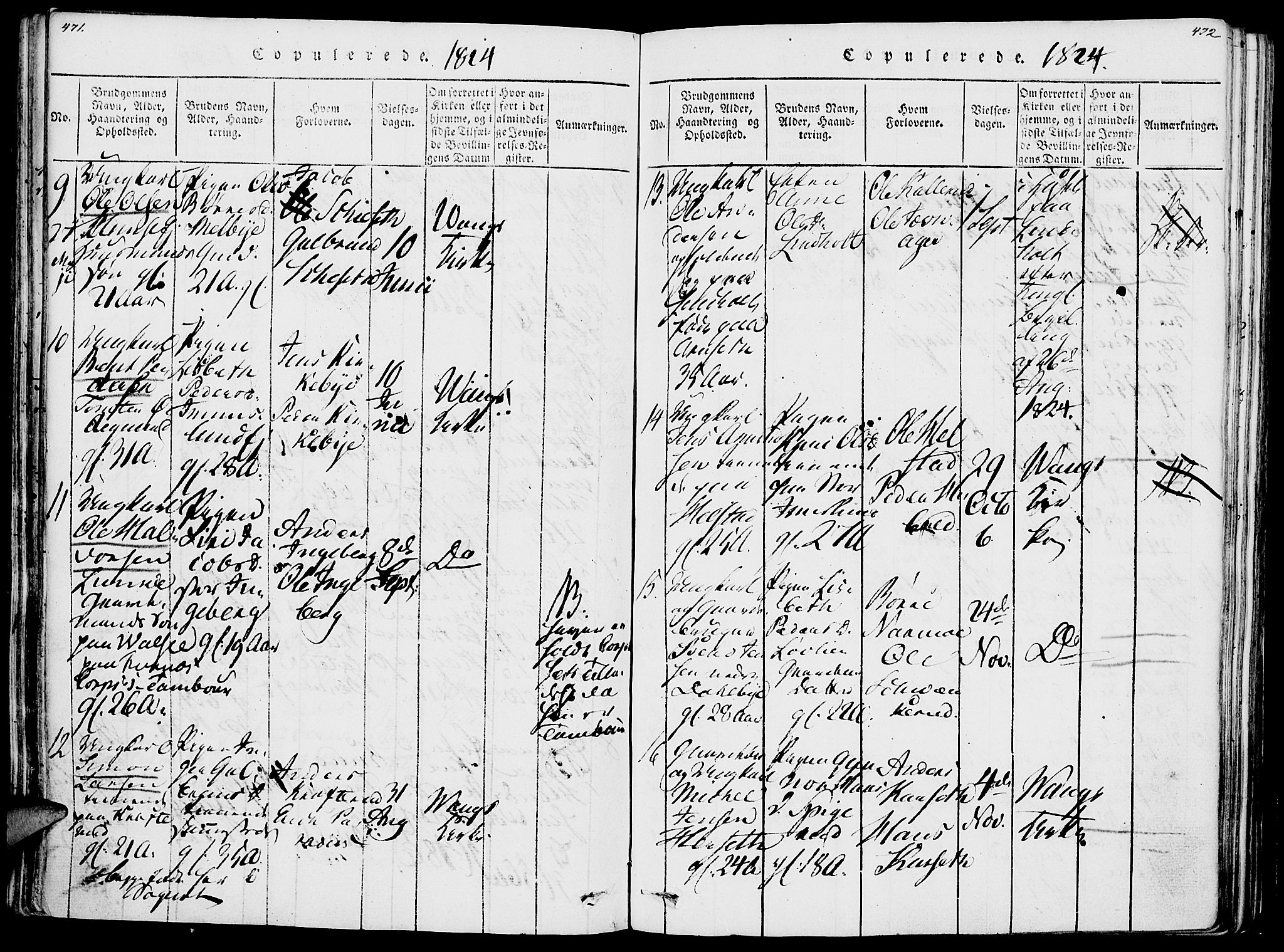 Vang prestekontor, Hedmark, SAH/PREST-008/H/Ha/Haa/L0007: Parish register (official) no. 7, 1813-1826, p. 471-472