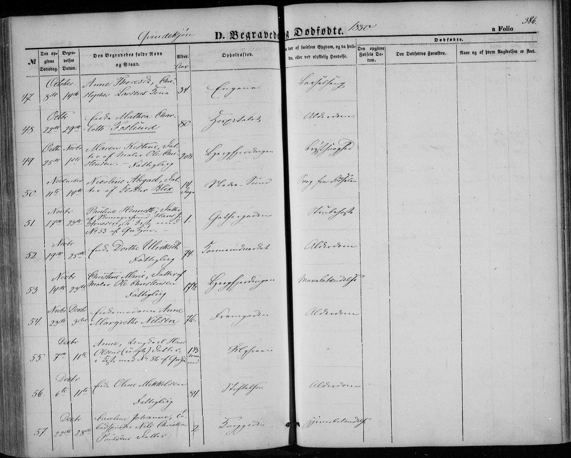 Bragernes kirkebøker, SAKO/A-6/F/Fb/L0002: Parish register (official) no. II 2, 1848-1859, p. 386