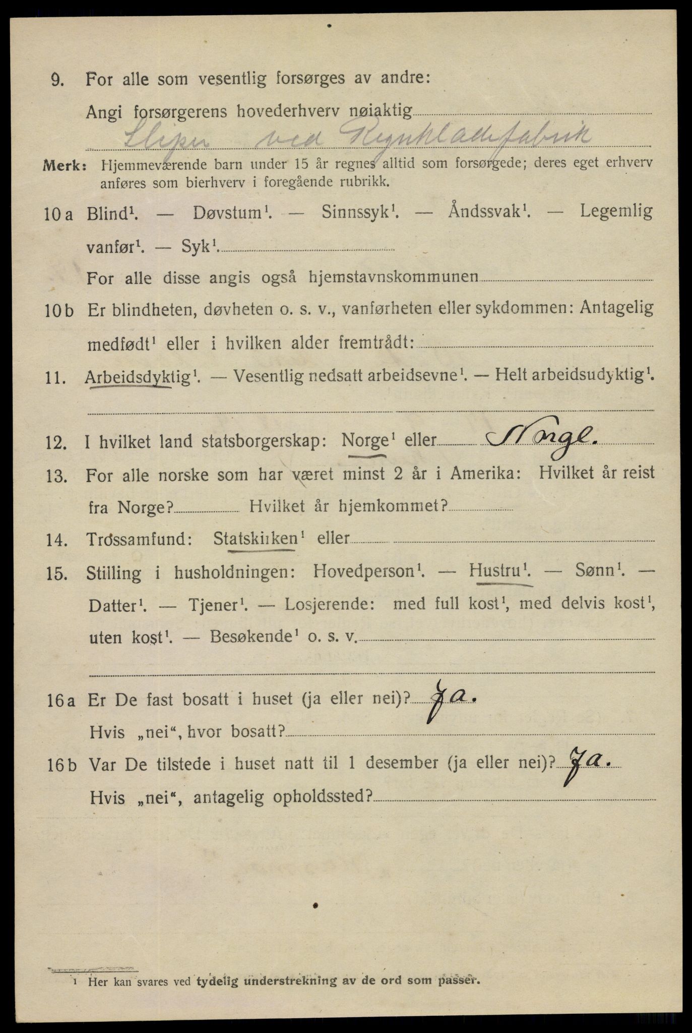 SAO, 1920 census for Fredrikstad, 1920, p. 39254