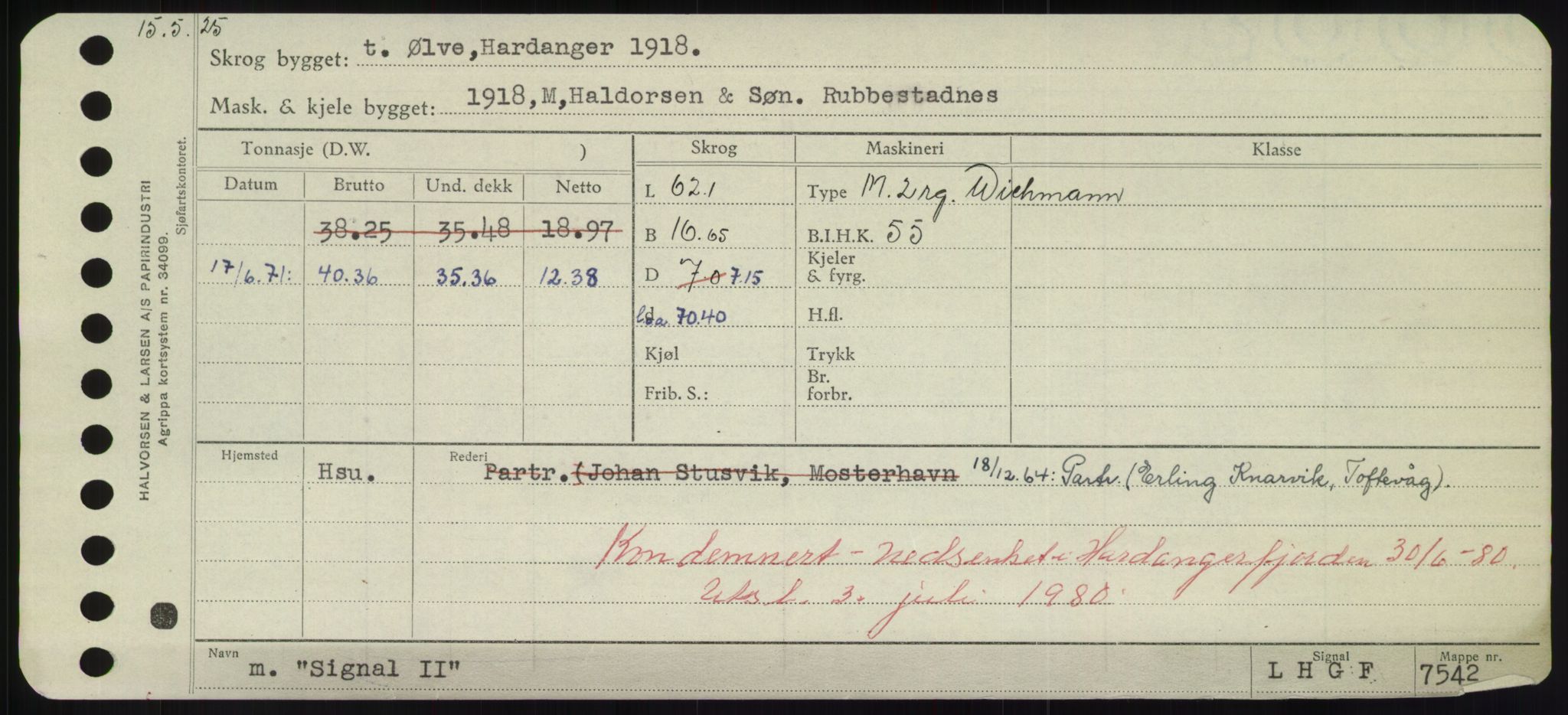 Sjøfartsdirektoratet med forløpere, Skipsmålingen, AV/RA-S-1627/H/Hd/L0033: Fartøy, Sevi-Sjø, p. 77