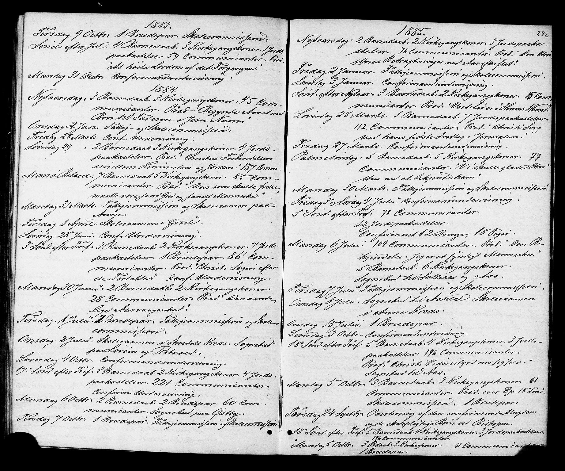 Ministerialprotokoller, klokkerbøker og fødselsregistre - Sør-Trøndelag, SAT/A-1456/698/L1163: Parish register (official) no. 698A01, 1862-1887, p. 242