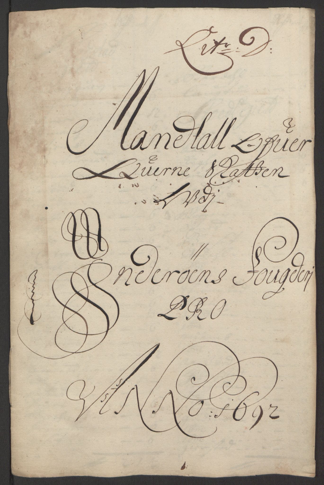 Rentekammeret inntil 1814, Reviderte regnskaper, Fogderegnskap, RA/EA-4092/R63/L4308: Fogderegnskap Inderøy, 1692-1694, p. 77
