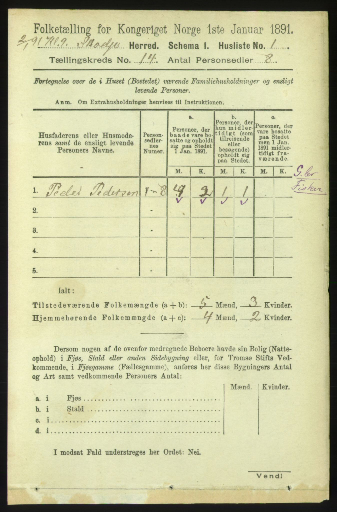 RA, 1891 census for 1529 Skodje, 1891, p. 2982