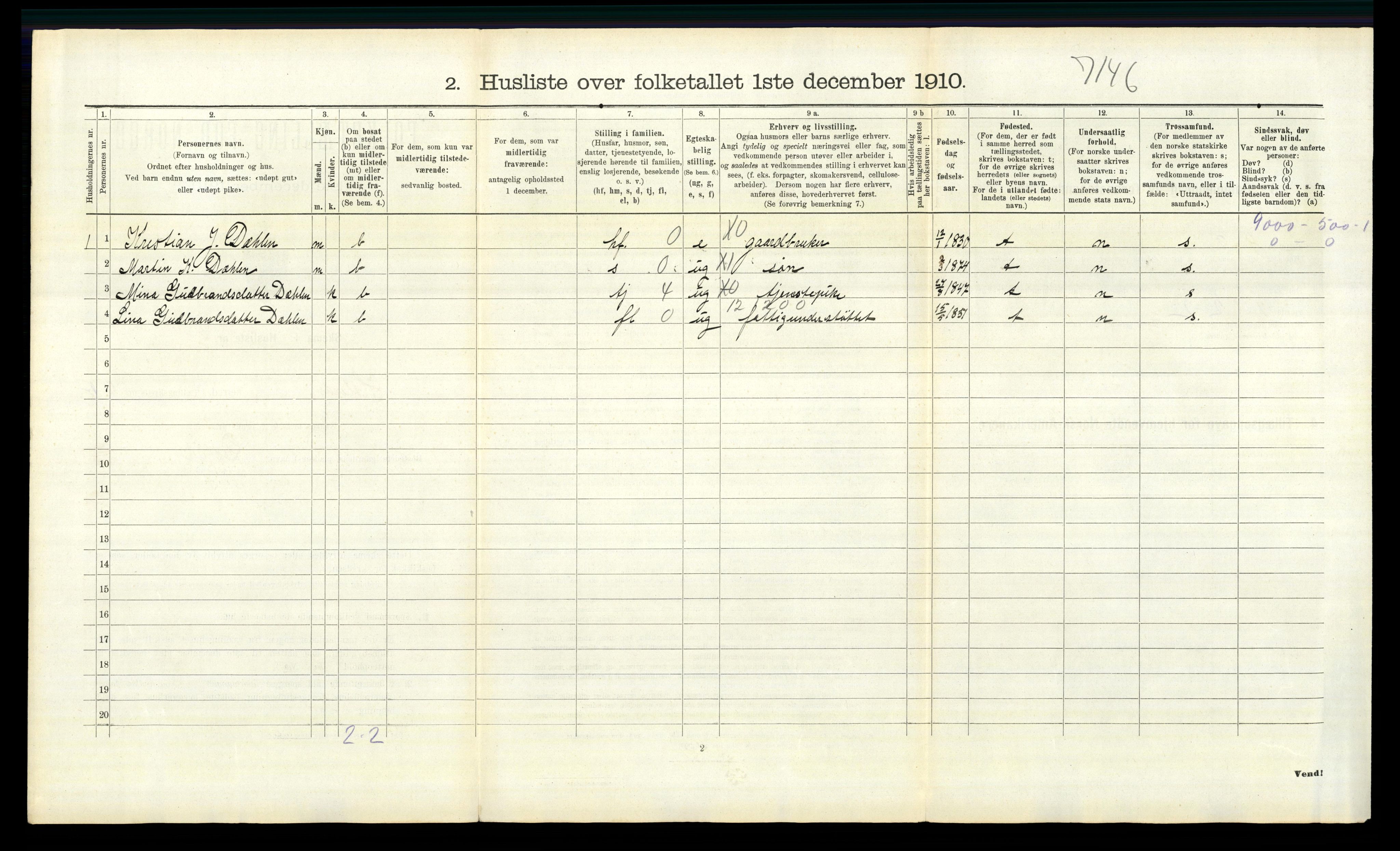 RA, 1910 census for Høland, 1910, p. 1110