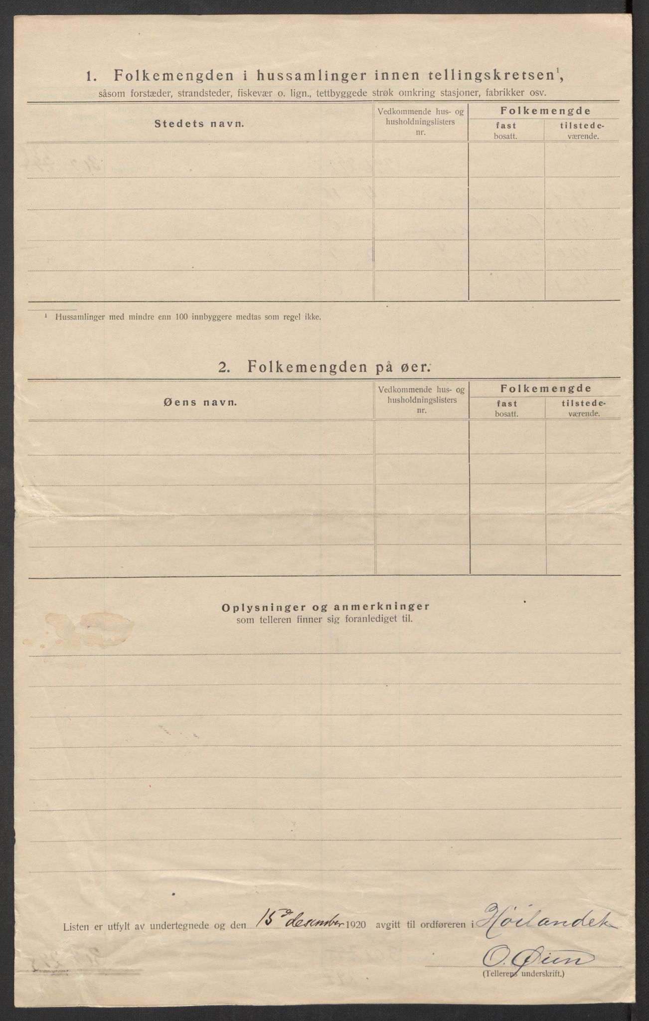 SAT, 1920 census for Hølonda, 1920, p. 11