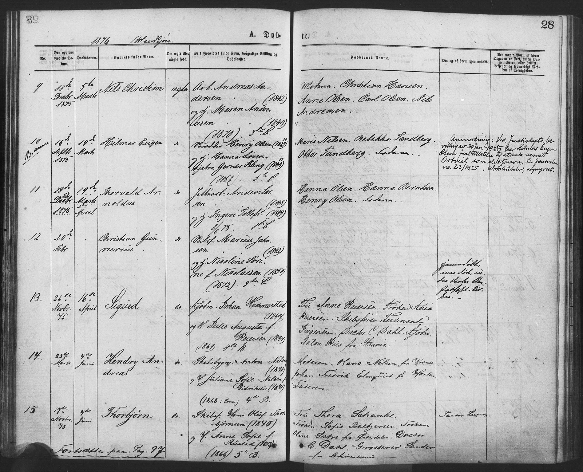 Drøbak prestekontor Kirkebøker, AV/SAO-A-10142a/F/Fa/L0003: Parish register (official) no. I 3, 1871-1877, p. 28