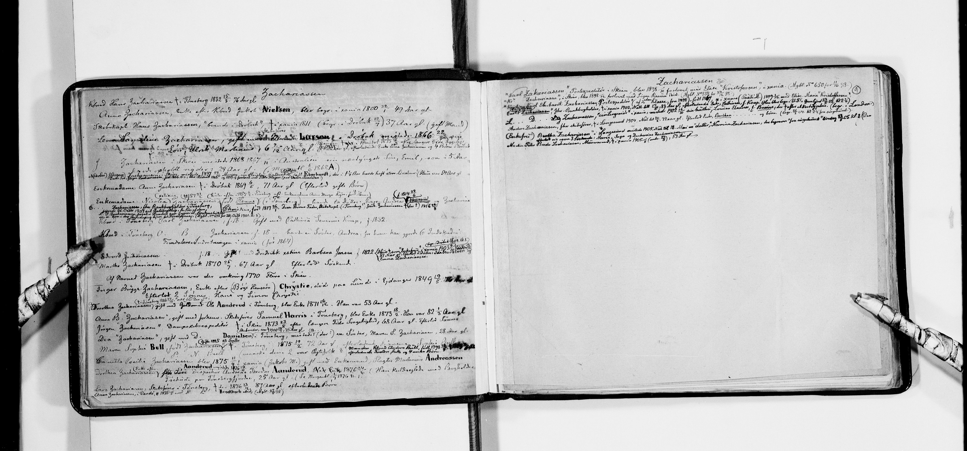 Lassens samlinger, AV/RA-PA-0051/F/Fa/L0048: Personalhistoriske og genealogiske opptegnelser: Yberwasser - Øyseth, 1500-1907