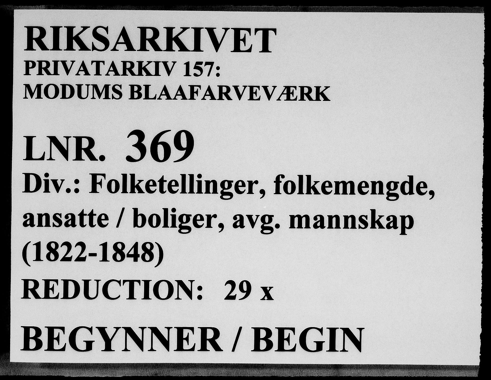 Modums Blaafarveværk, RA/PA-0157/G/Gg/L0369/0009: -- / Diverse fortegnelser over arbeiderne 1826, 1828, 1829, 1830, 1832., 1822-1848, p. 1