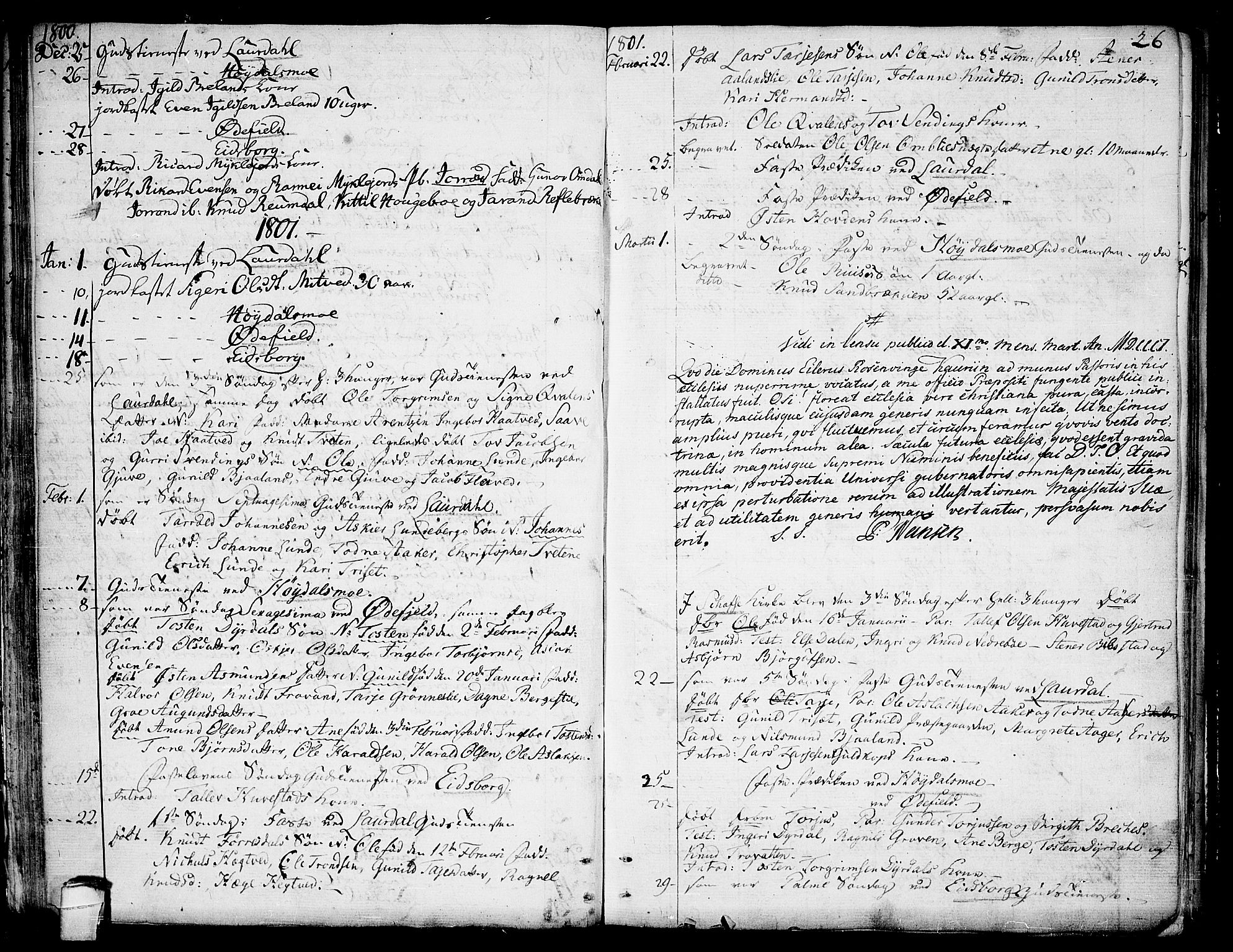 Lårdal kirkebøker, SAKO/A-284/F/Fa/L0004: Parish register (official) no. I 4, 1790-1814, p. 26