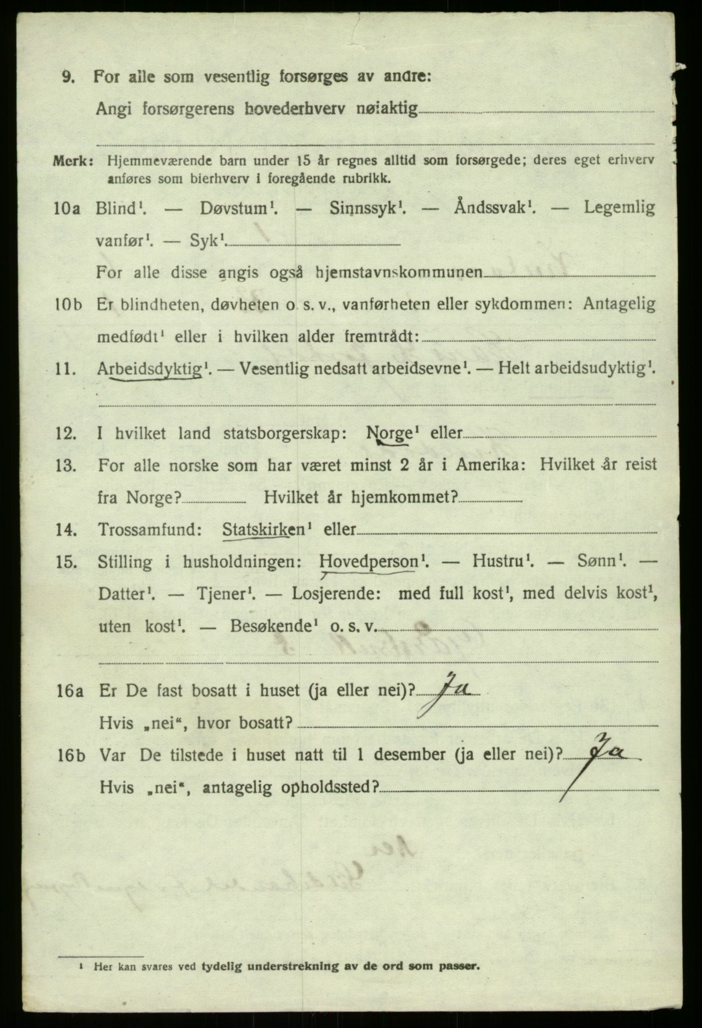 SAB, 1920 census for Lindås, 1920, p. 3462