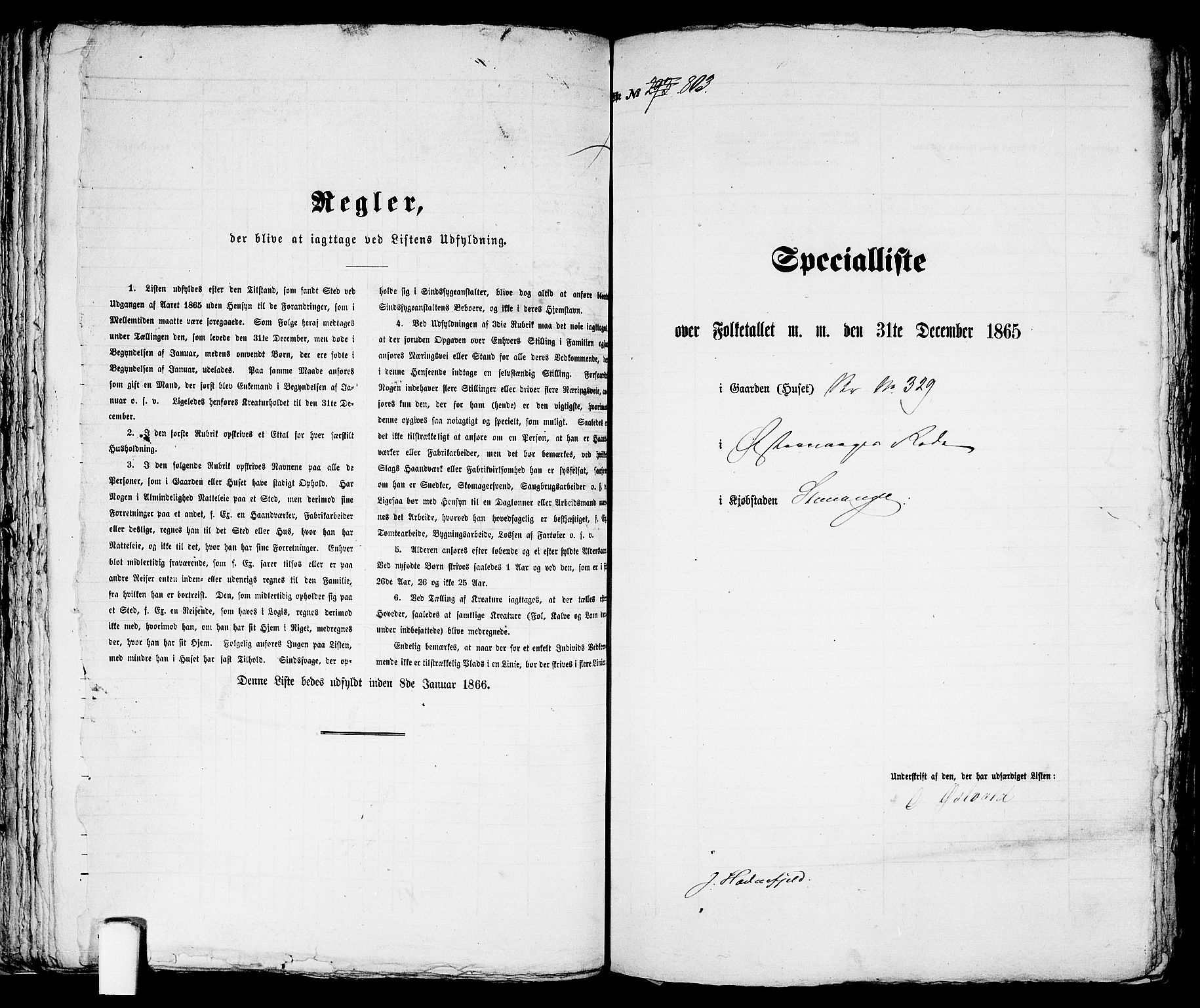 RA, 1865 census for Stavanger, 1865, p. 1639