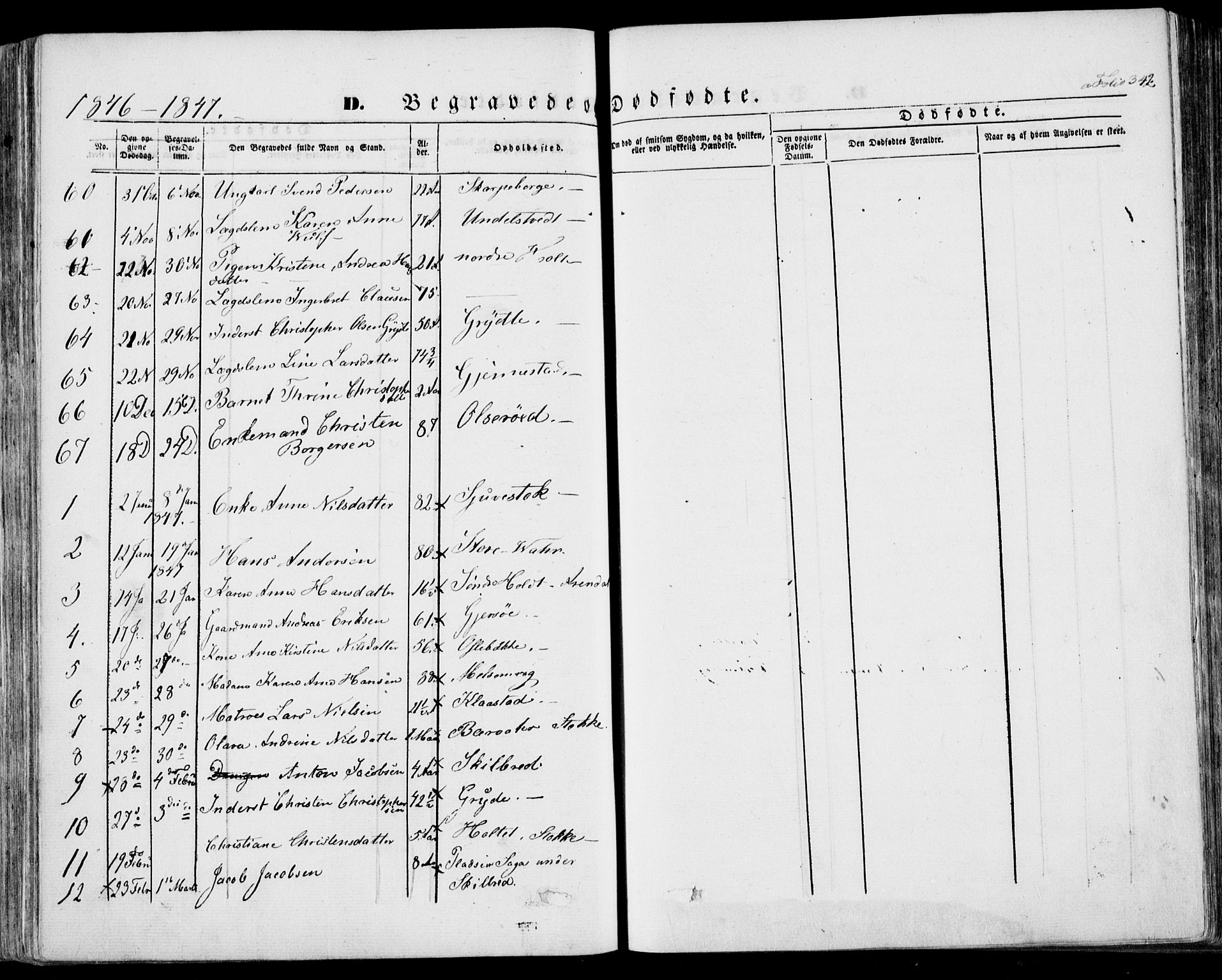 Stokke kirkebøker, AV/SAKO-A-320/F/Fa/L0007: Parish register (official) no. I 7, 1844-1857, p. 342