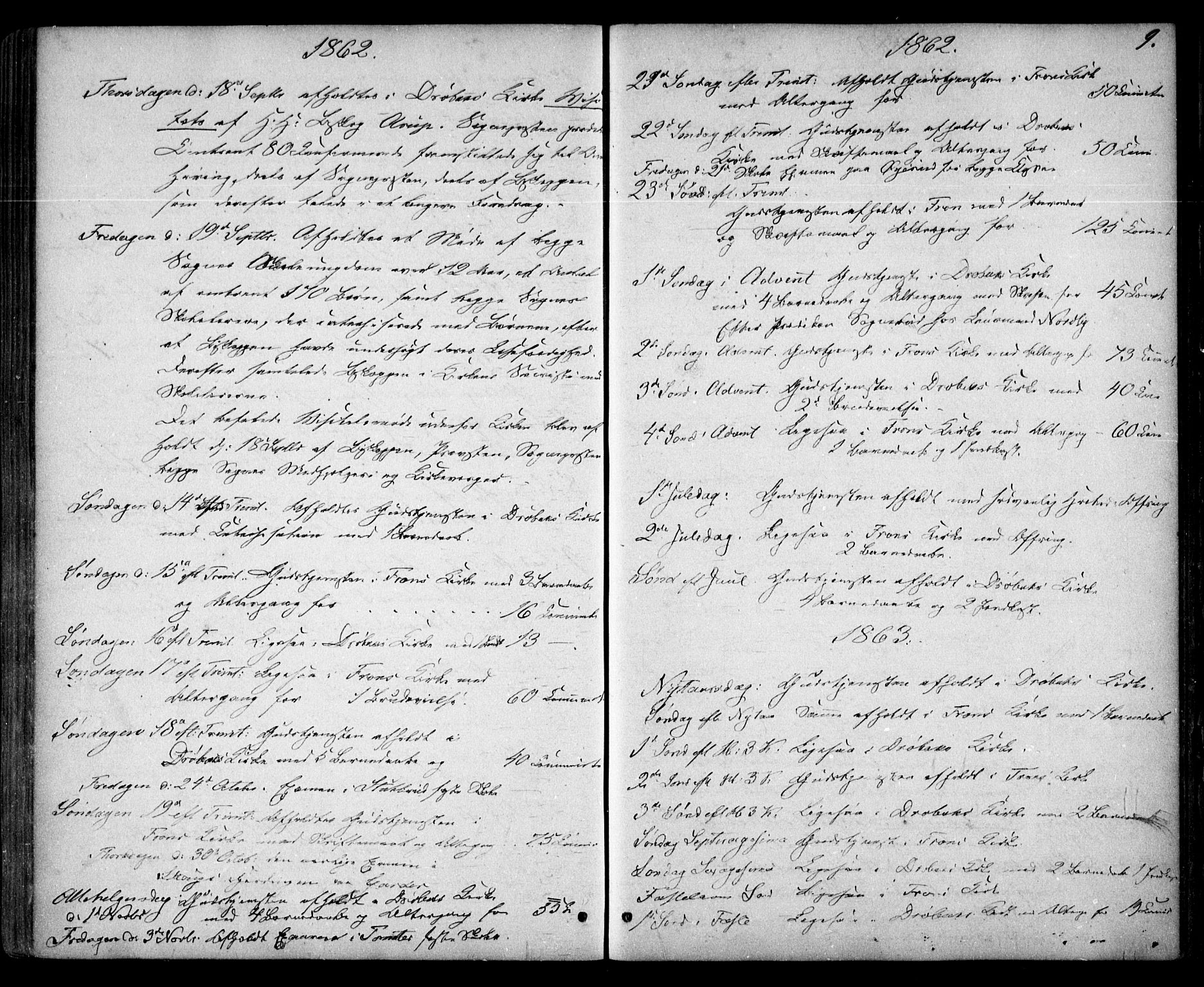Drøbak prestekontor Kirkebøker, SAO/A-10142a/F/Fa/L0002: Parish register (official) no. I 2, 1858-1870, p. 9