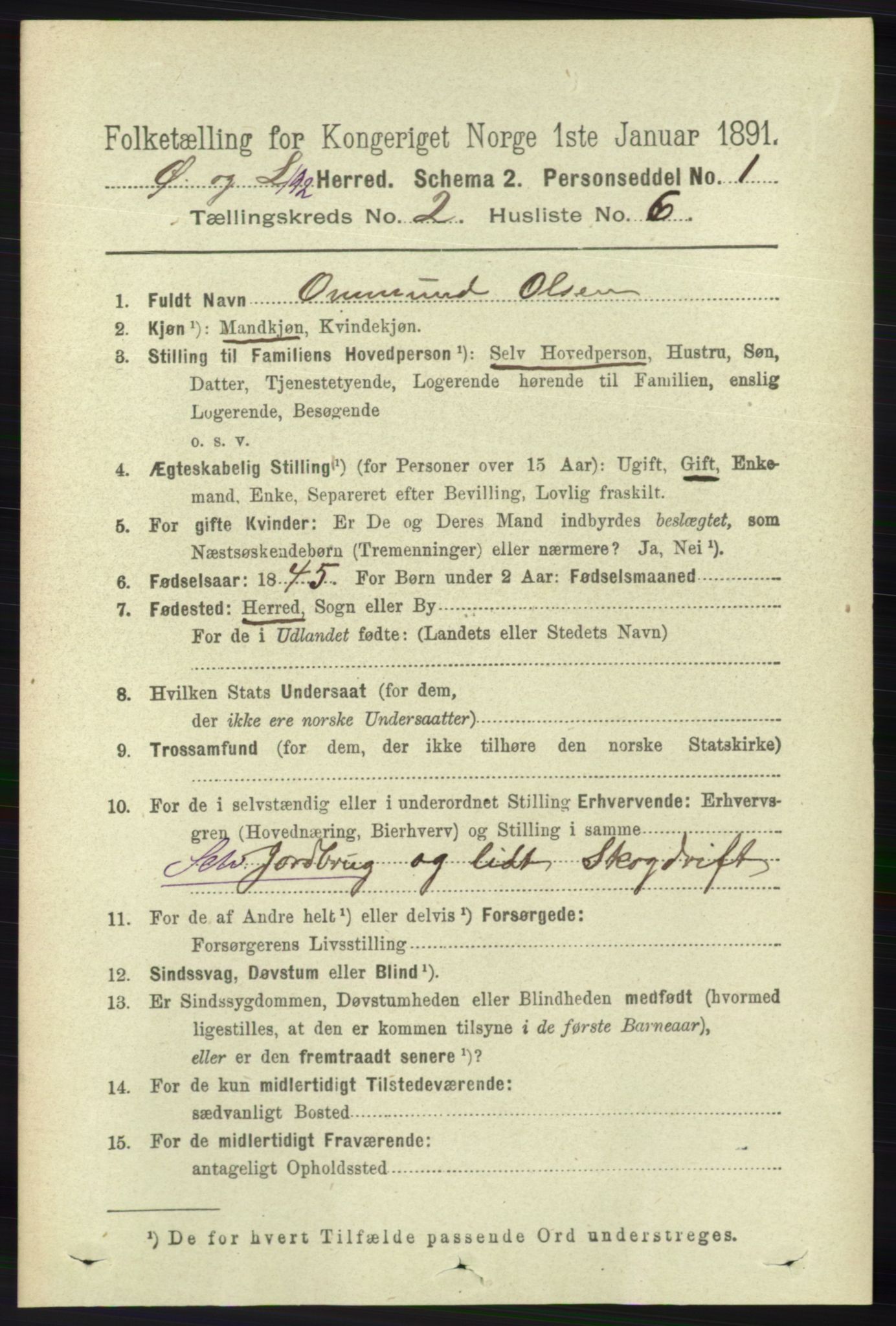 RA, 1891 census for 1021 Øyslebø og Laudal, 1891, p. 508