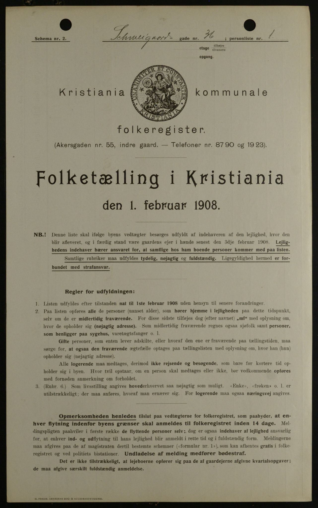 OBA, Municipal Census 1908 for Kristiania, 1908, p. 81811